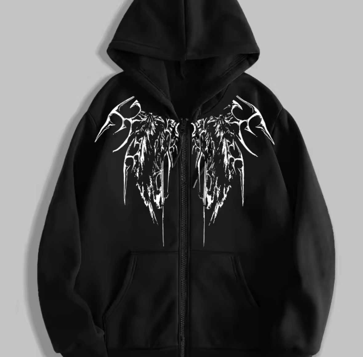 Other Retro Dark Style Geometric Drip Print Zipper Hoodies Size US XXL / EU 58 / 5 - 1 Thumbnail