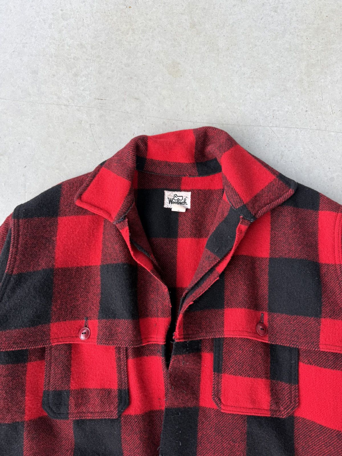 Vintage × Woolrich Woolen Mills Vintage Woolrich Red Buffalo Plaid Jacket Size US XL / EU 56 / 4 - 3 Thumbnail