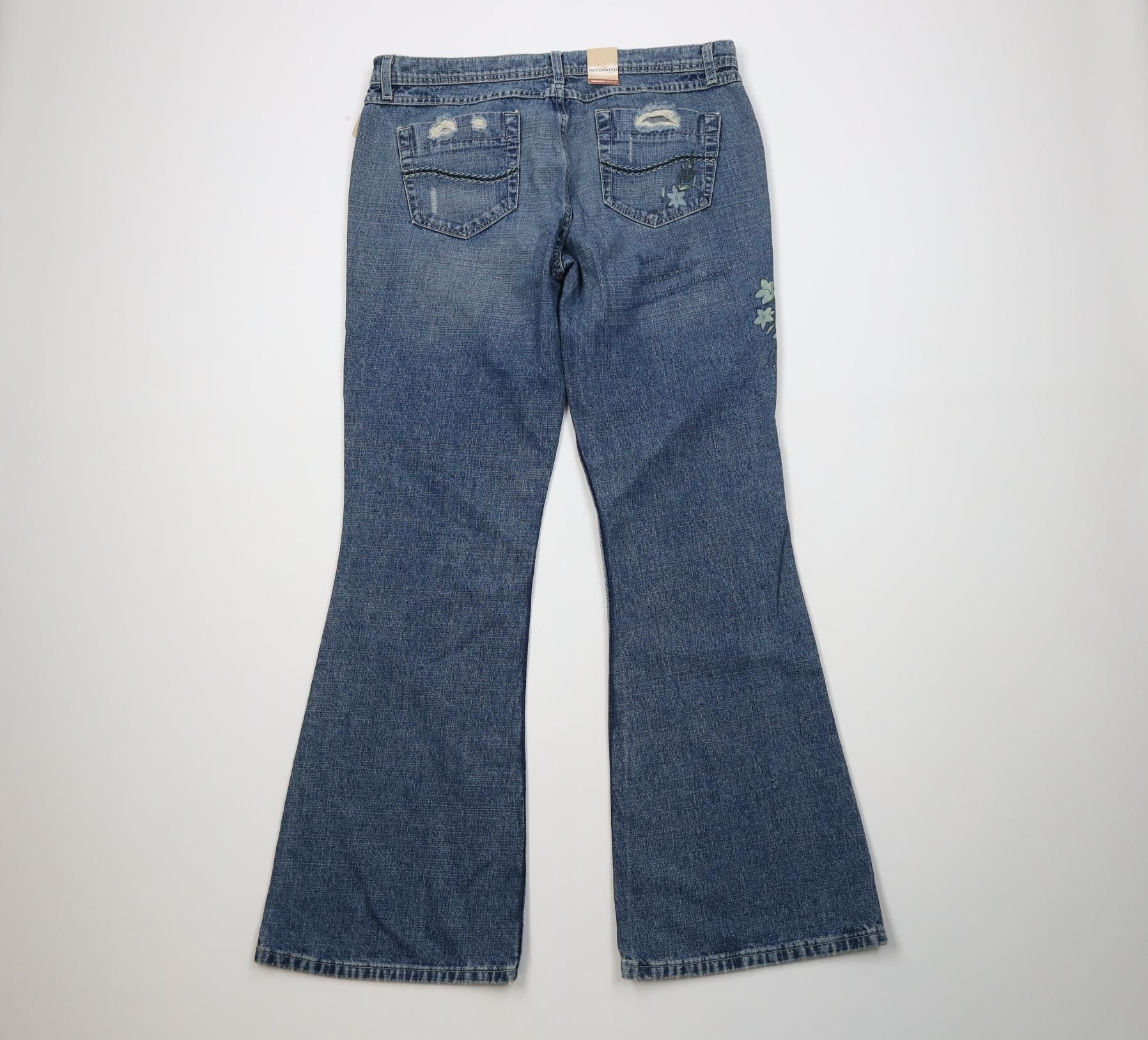 Vintage Deadstock Vintage Y2K 2005 Mossimo Flower Wide Leg Jeans Size 36" / US 14 / IT 50 - 12 Thumbnail