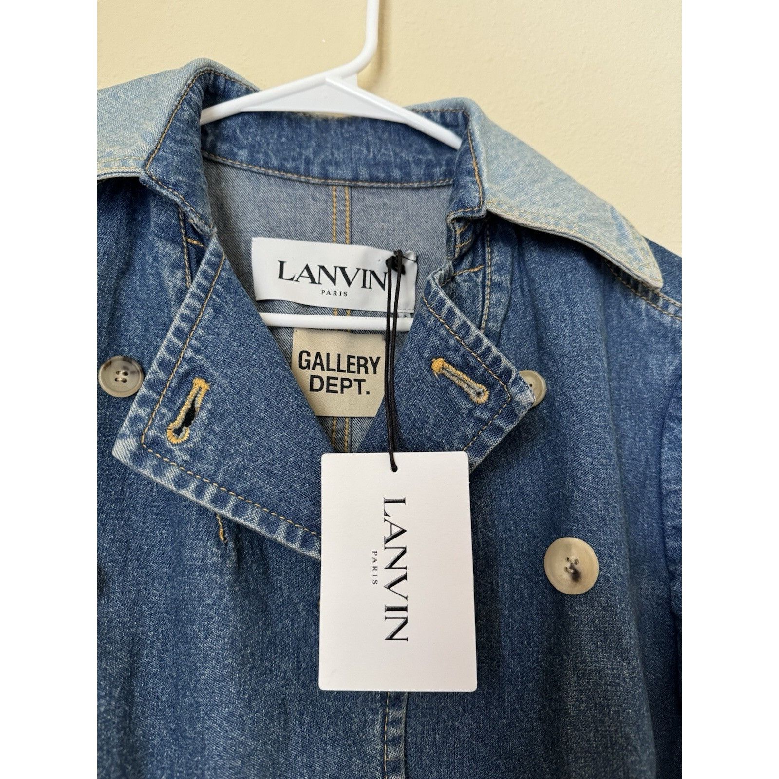 Gallery Dept. Gallery Dept. x Lanvin New Double Breasted Denim Jacket Blue Size M / US 6-8 / IT 42-44 - 2 Thumbnail