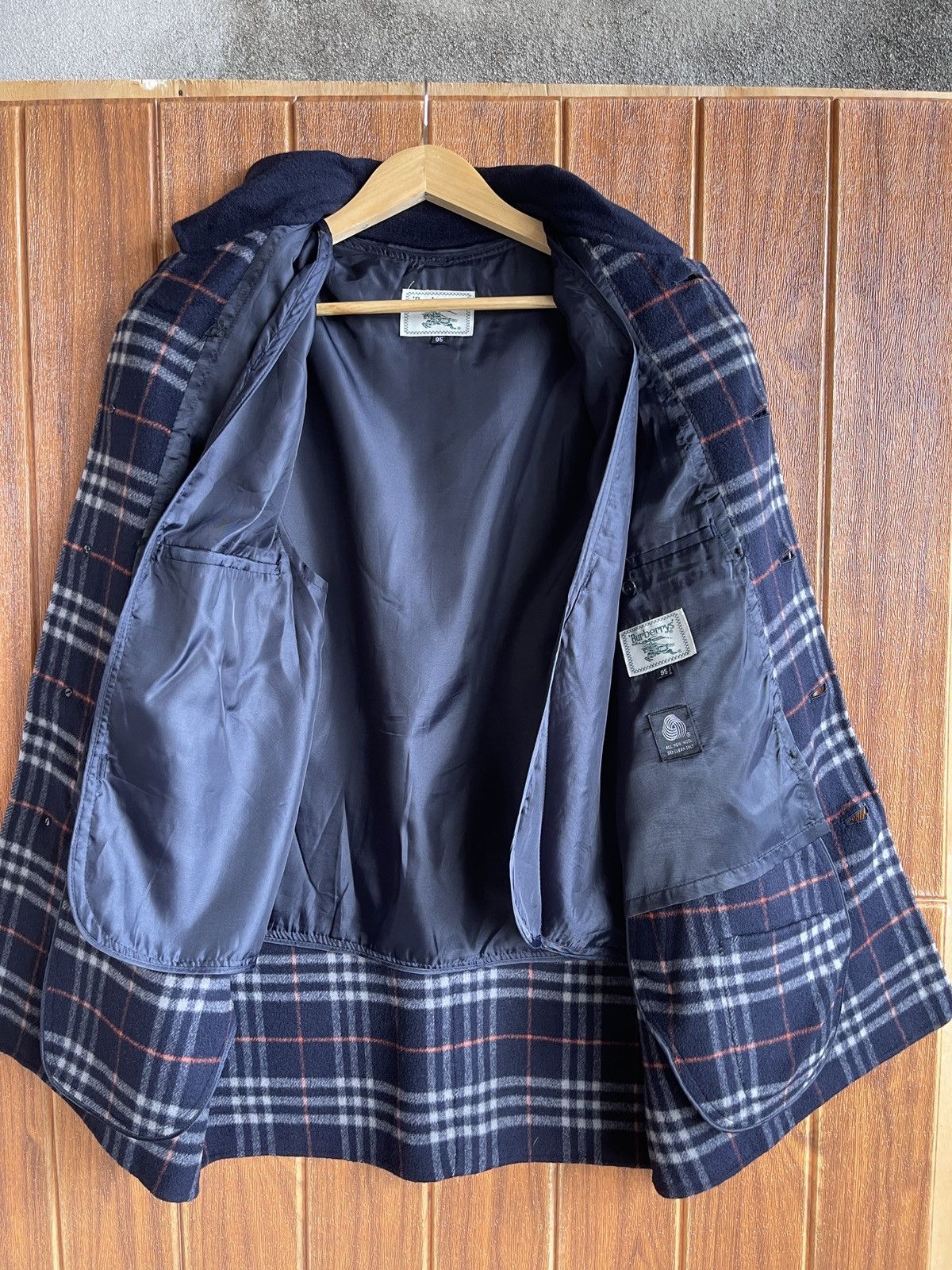 Last Drop🔥Rare🔥Vtg BURBERRYS Nova Check Wool Coat