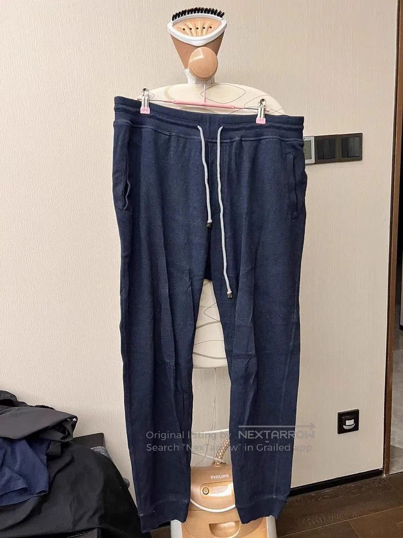 Brunello Cucinelli Brunello Cucinelli Blue Cotton Sweatpants XXL. Size US 28 / EU 44 - 1 Thumbnail