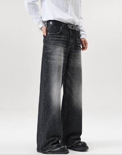 Japanese Brand Washed distressed trendy cleanfit loose jeans Size US 34 / EU 50 - 2 Thumbnail