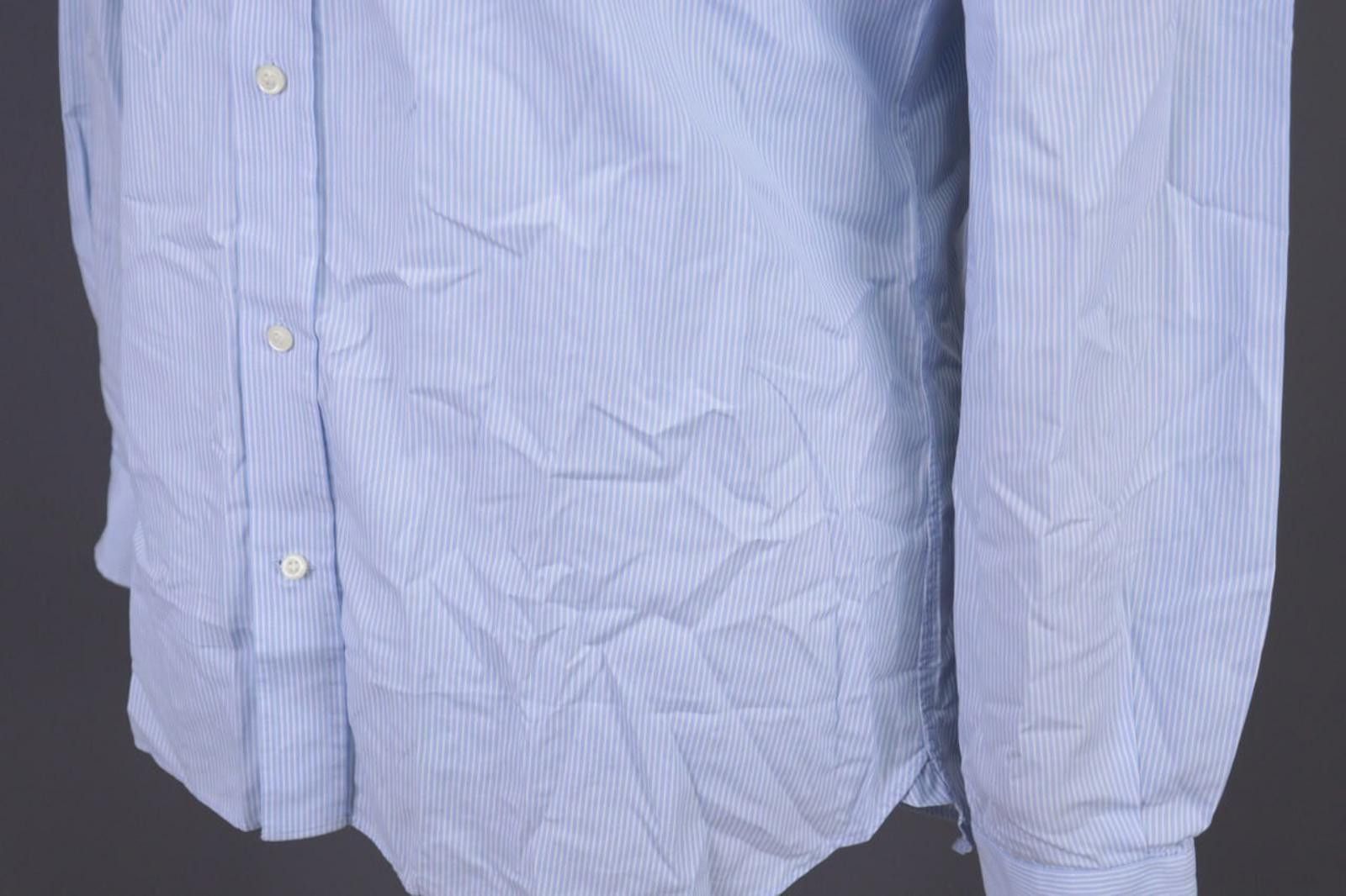 Designer Boggi Milano 2/100' Doppio Ritorto Blue Shirt Size 39 / 15 Size US M / EU 48-50 / 2 - 9 Thumbnail