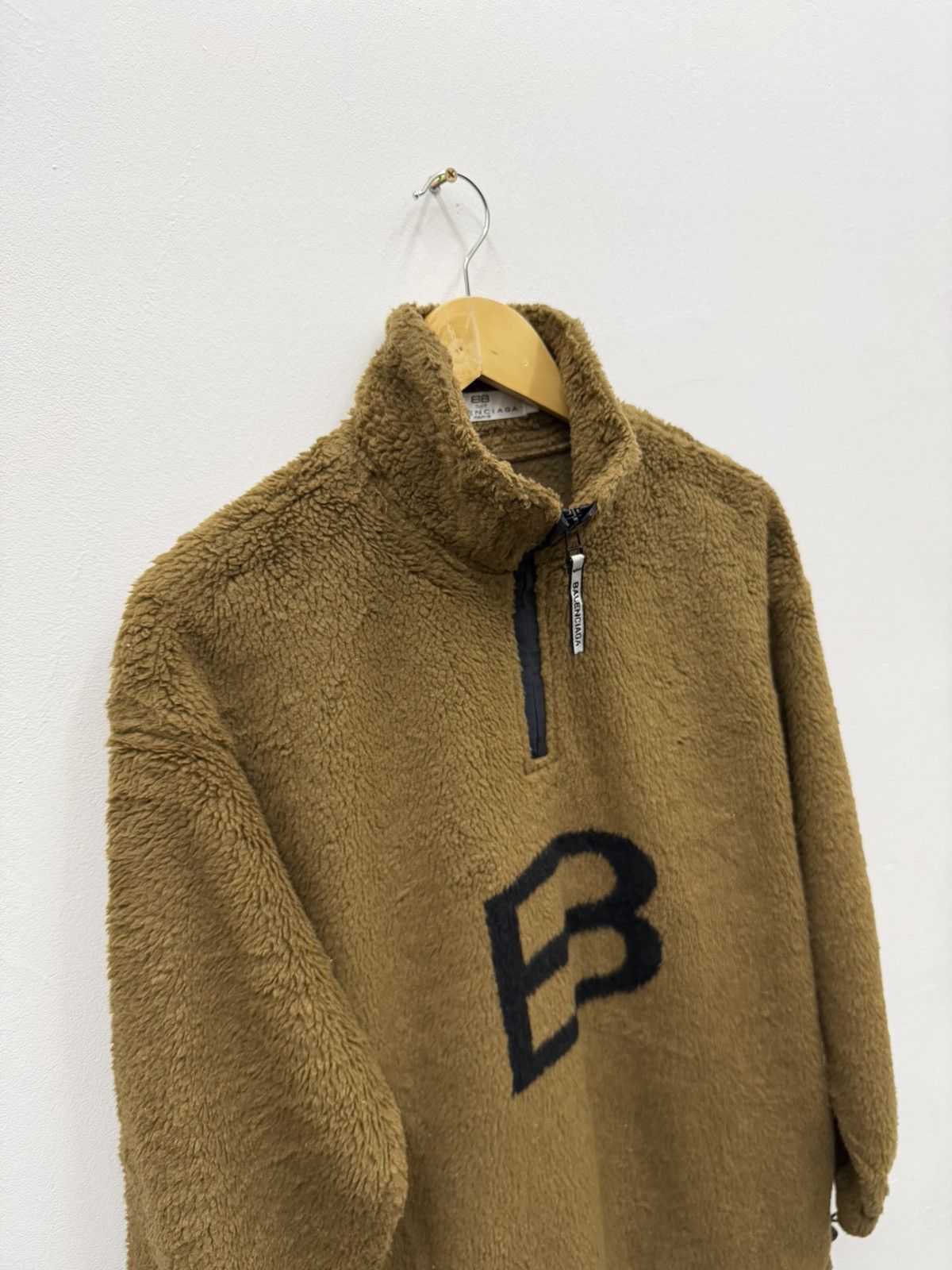 Balenciaga Vintage Balenciaga Golf B Logo Half Zipper Fleece Jacket Size US M / EU 48-50 / 2 - 2 Thumbnail
