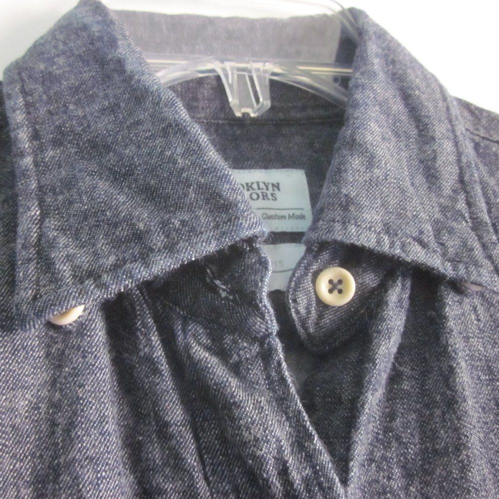 Brooklyn Tailors Brooklyn Tailors Custom Made Size L Dark Blue Denim Fitted S Size L / US 10 / IT 46 - 4 Thumbnail