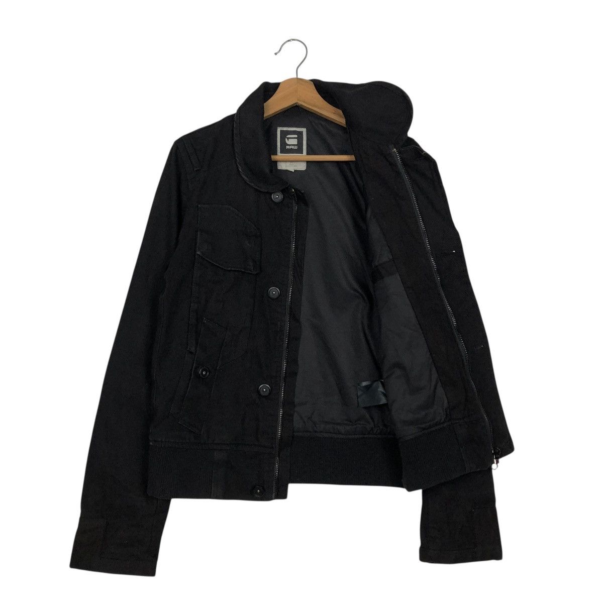 G-Star 🔥VINTAGE CROPPED BIKER JACKET G STAR RAW MULTI POCKETS Size US XS / EU 42 / 0 - 13 Thumbnail