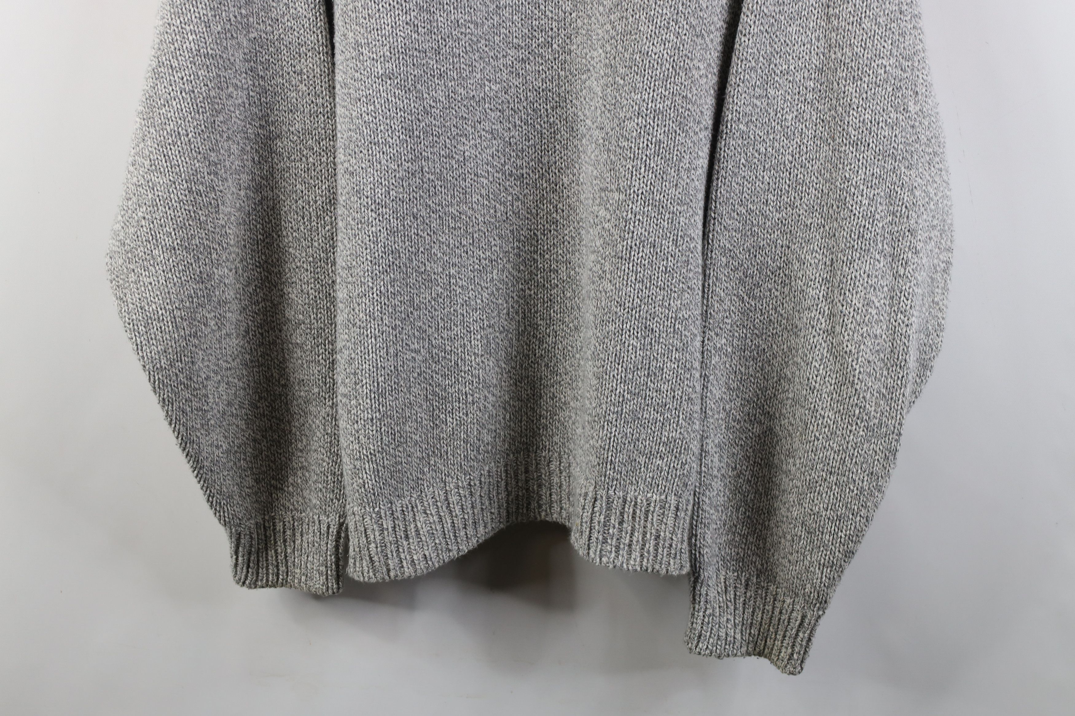 Vintage Vintage 90s Streetwear Ribbed Knit Henley Sweater Gray USA Size US XL / EU 56 / 4 - 3 Thumbnail