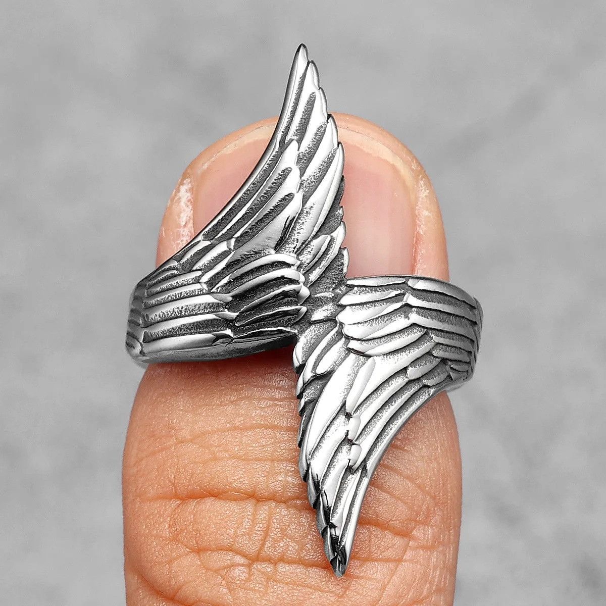 Jewelry Angel Wings Ring Jewelry Streetwear Fashion Gift Size ONE SIZE - 2 Thumbnail