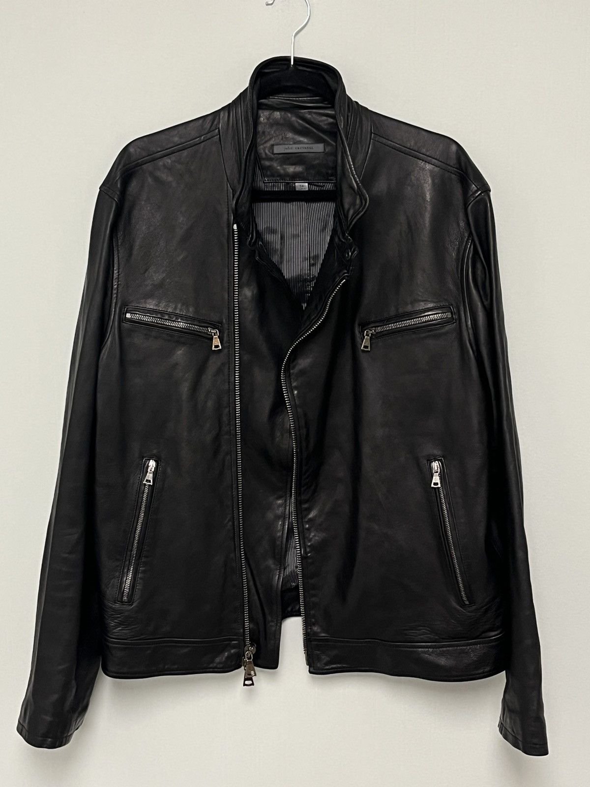 John Varvatos Leather Moto jacket. 54 Size US L / EU 52-54 / 3 - 13 Thumbnail
