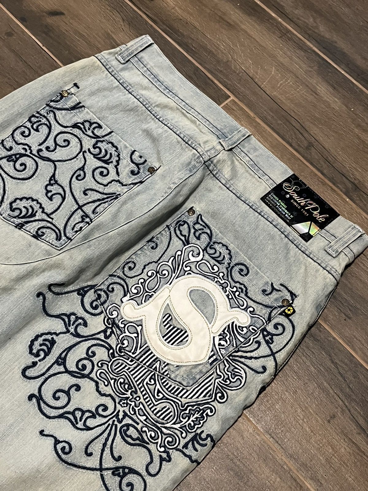Affliction Rare Crazy Southpole Y2K Jeans Baggy Rap Skate Size US 36 / EU 52 - 2 Thumbnail