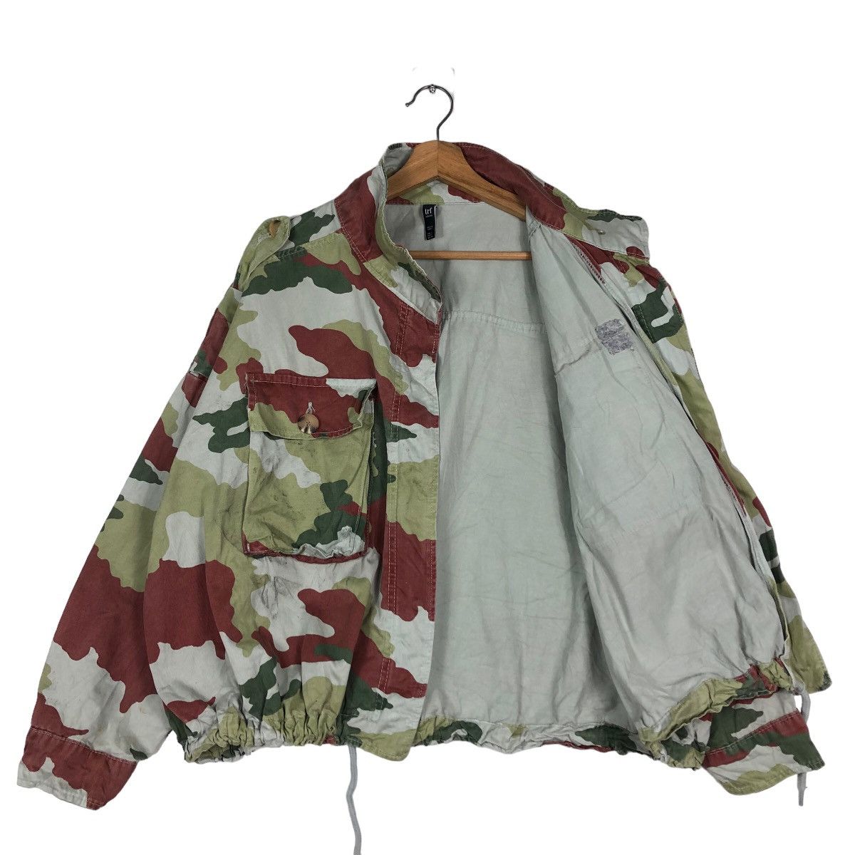 Japanese Brand 🔥Vintage Cropped Biker Jacket Trf Japan Camouflage Army Size US M / EU 48-50 / 2 - 11 Thumbnail