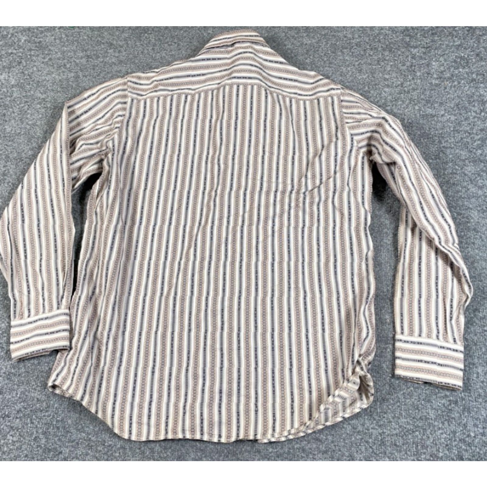 BUGATCHI Bugatchi Uomo Shirt Adult Medium Multicolor Geometric Pattern Button-Up Long Sleeve Cotton Button-Front Collared Men 90s Retro Colorful Size US M / EU 48-50 / 2 - 2 Thumbnail