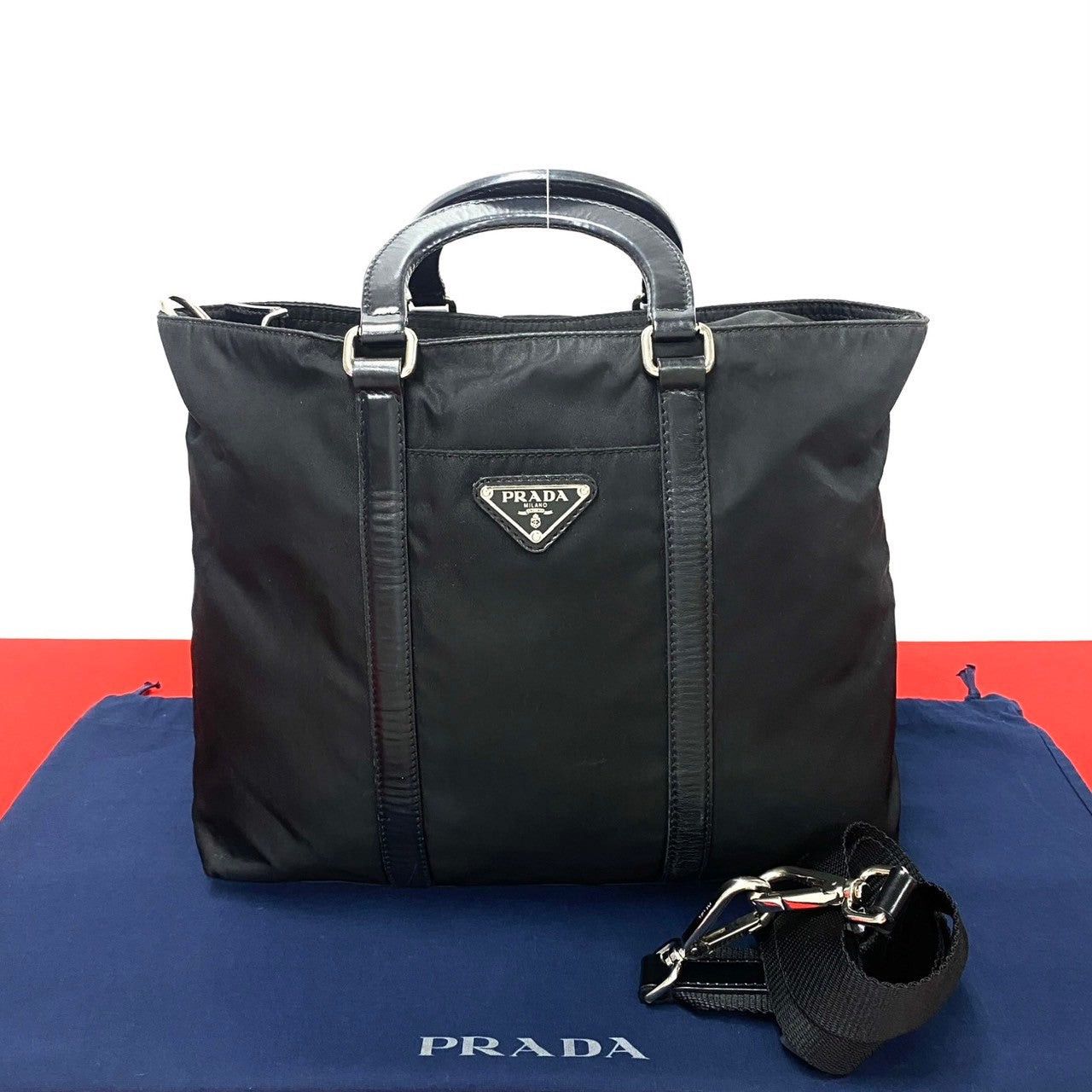 Prada Shoulder Bag Black Synthetic