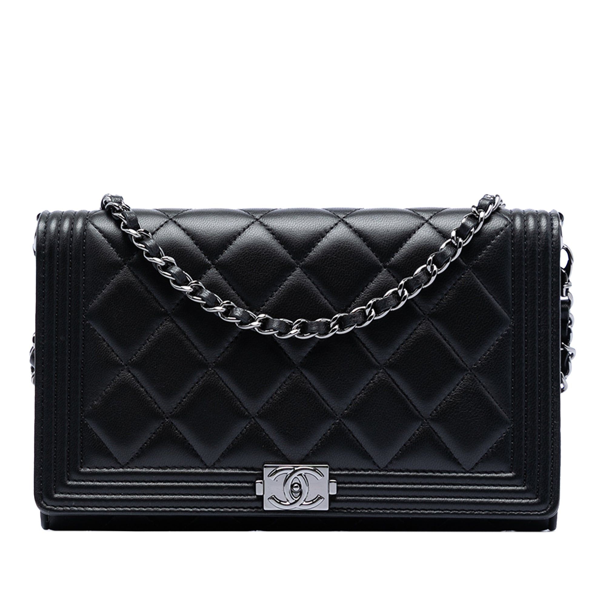 Chanel Quilted Lambskin Boy Wallet On Chain Size ONE SIZE - 1 Thumbnail