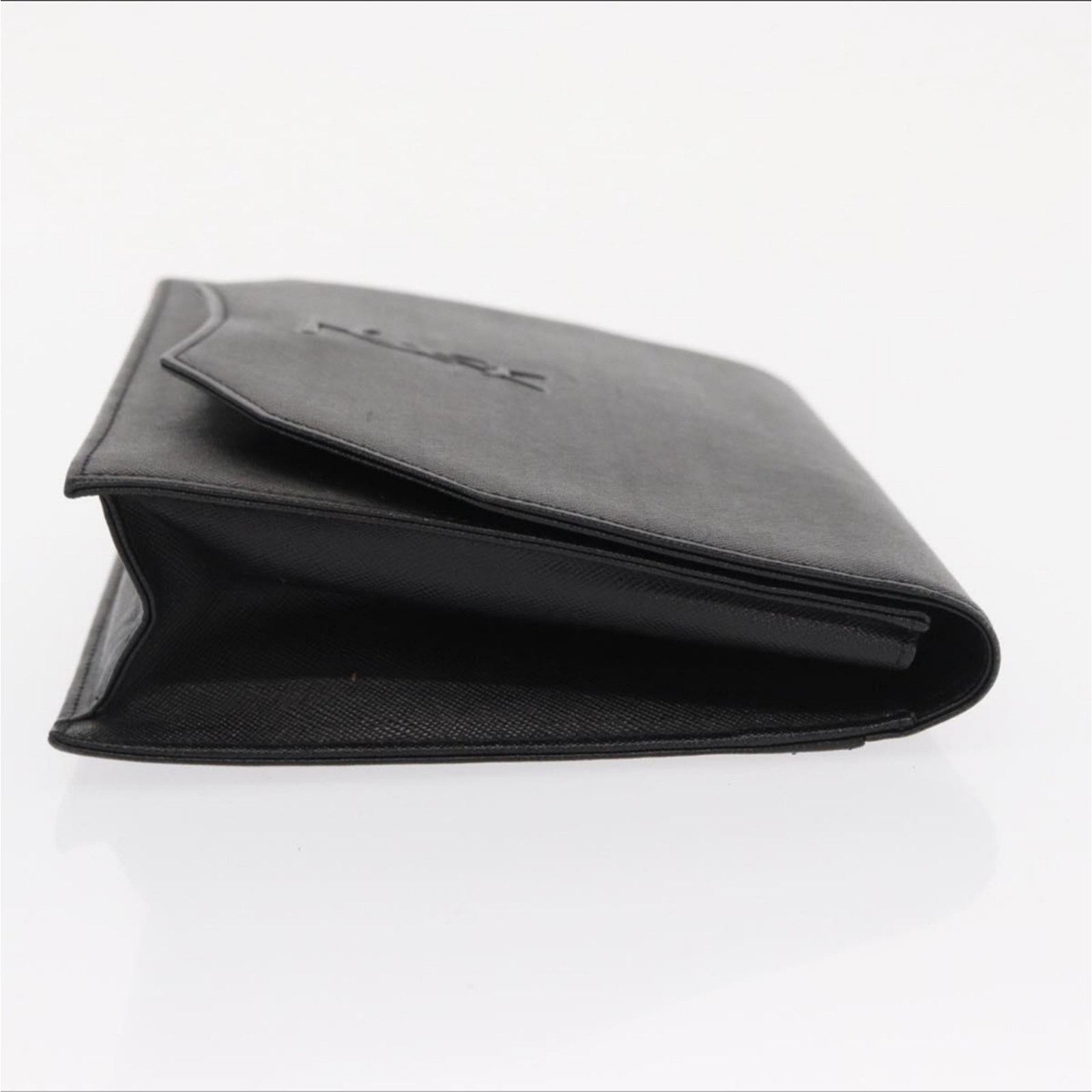 Yves Saint Laurent Vintage Yves Saint Laurent Leather Clutch Saffiano Tonal YSL Size ONE SIZE - 4 Thumbnail