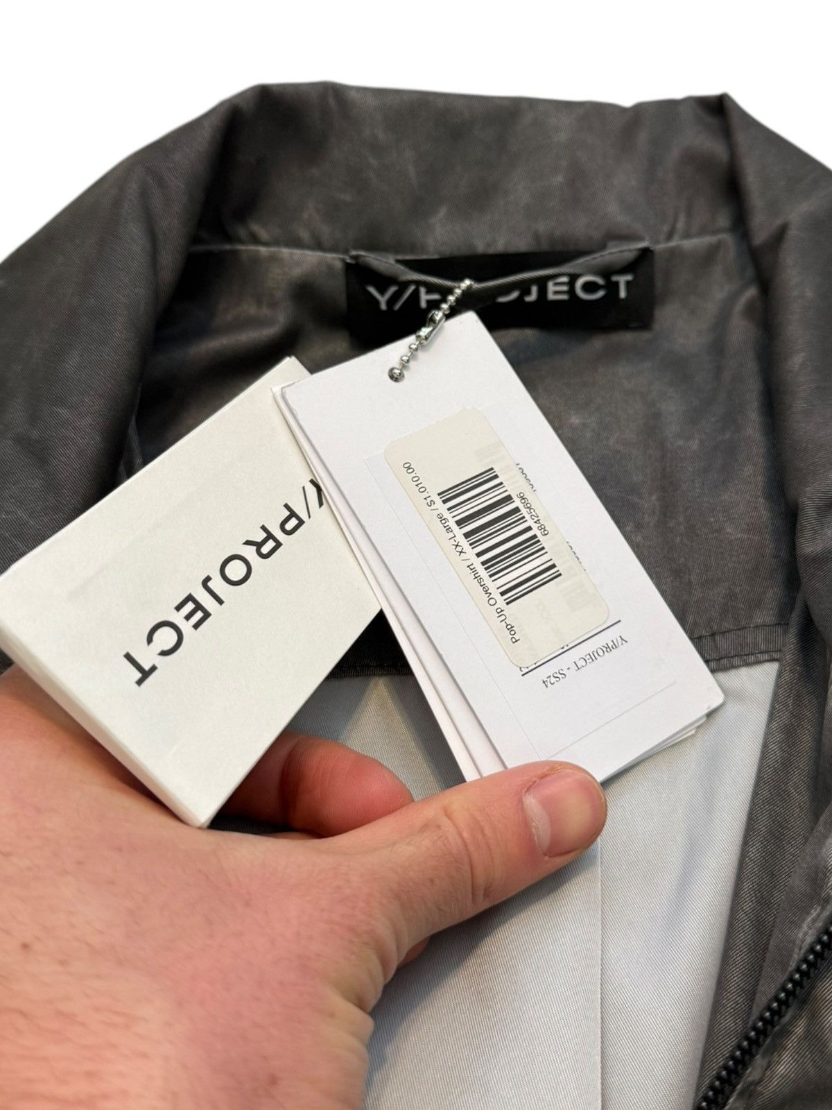 $1,000 Pop Up Nylon Grey Jacket