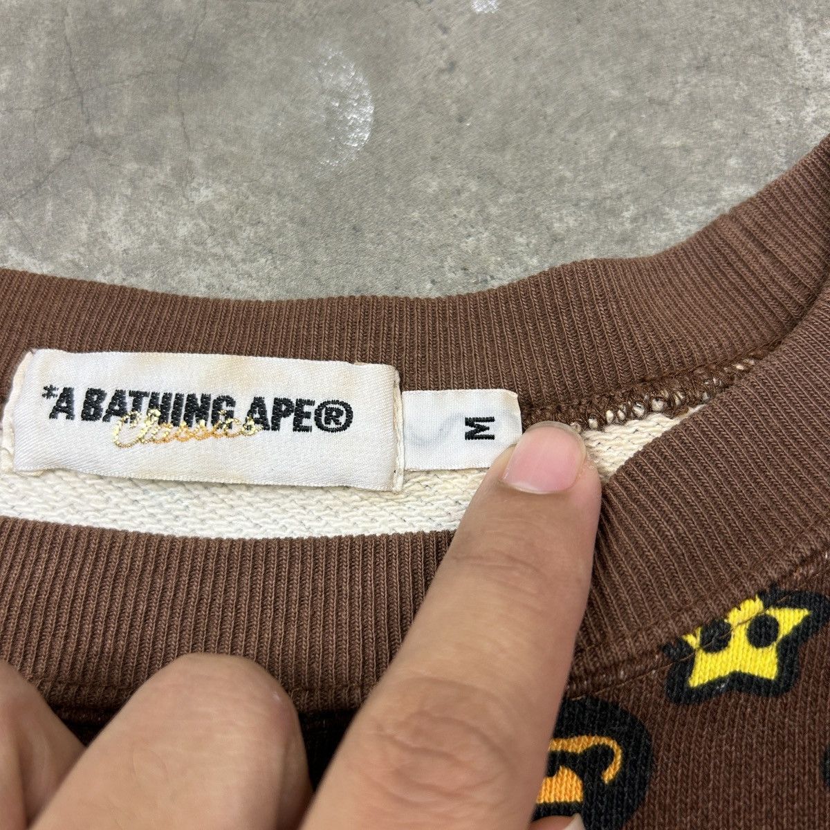 Bape × Vintage 2000s BAPE Monogram Sweatshirt Size US L / EU 52-54 / 3 - 8 Thumbnail