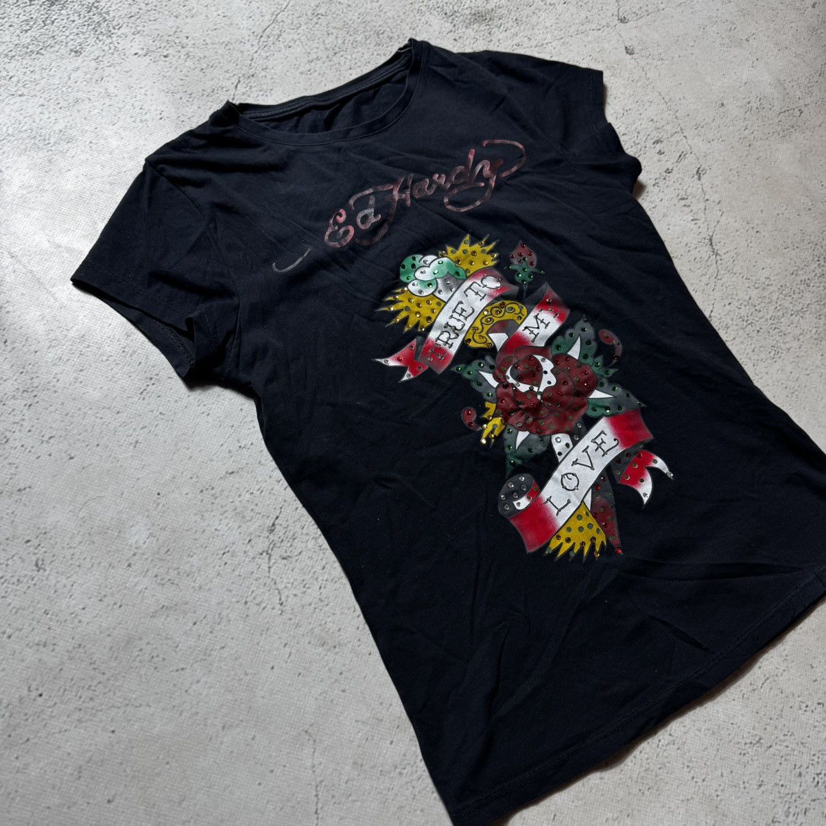 Christian Audigier × Ed Hardy × Vintage vintage y2k ed hardy flowers t shirt by christian audigier Size M / US 6-8 / IT 42-44 - 2 Thumbnail