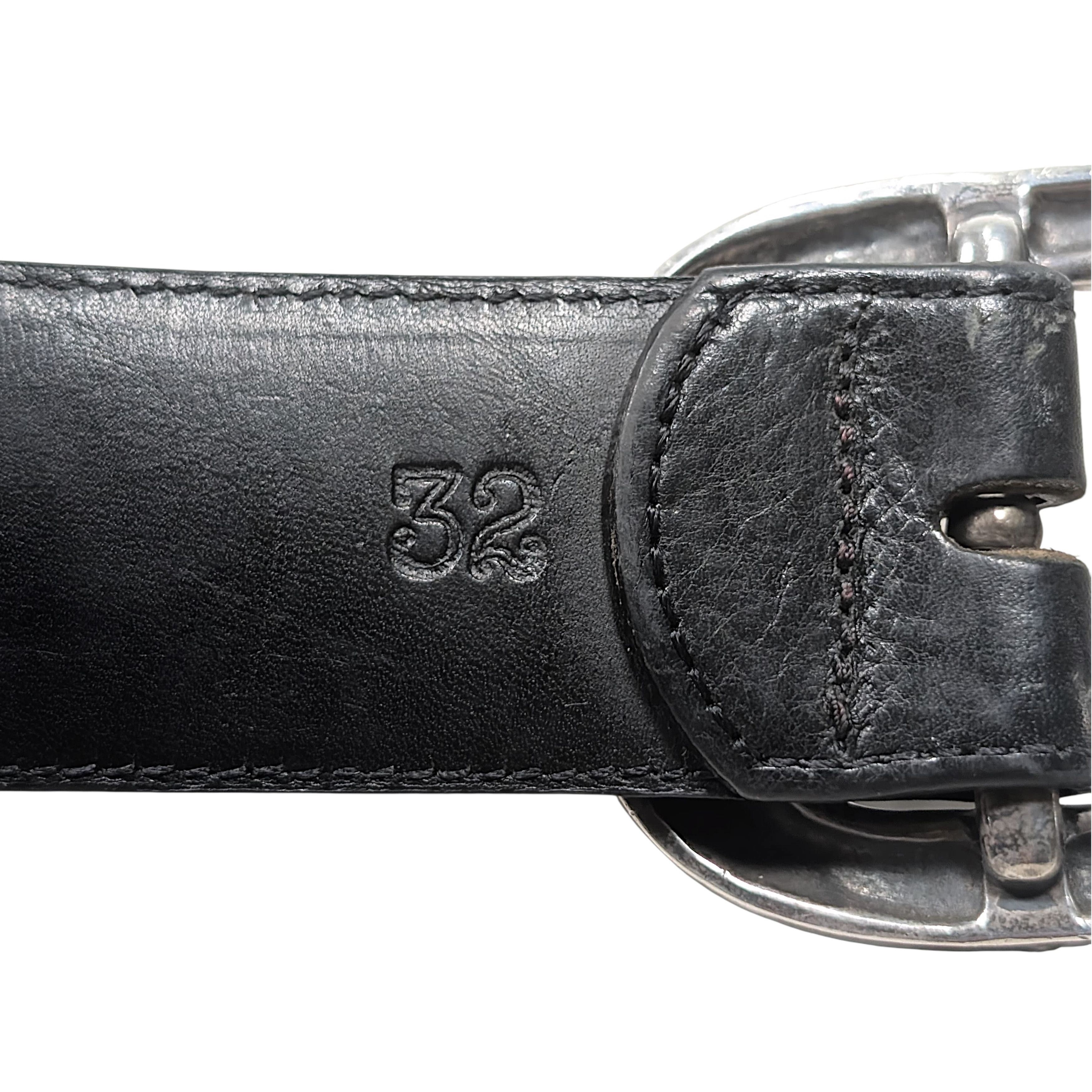 Chrome Hearts Black Leather Gunslinger Belt Size 32 - 6 Thumbnail