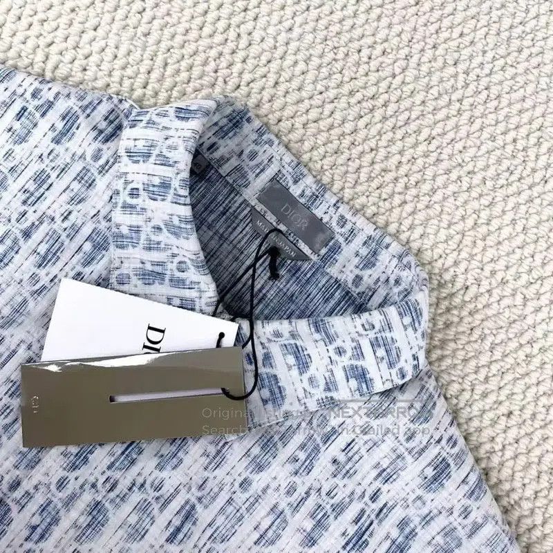 Dior Dior Men's Light Blue Patterned Shirt . Size US S / EU 44-46 / 1 - 3 Thumbnail