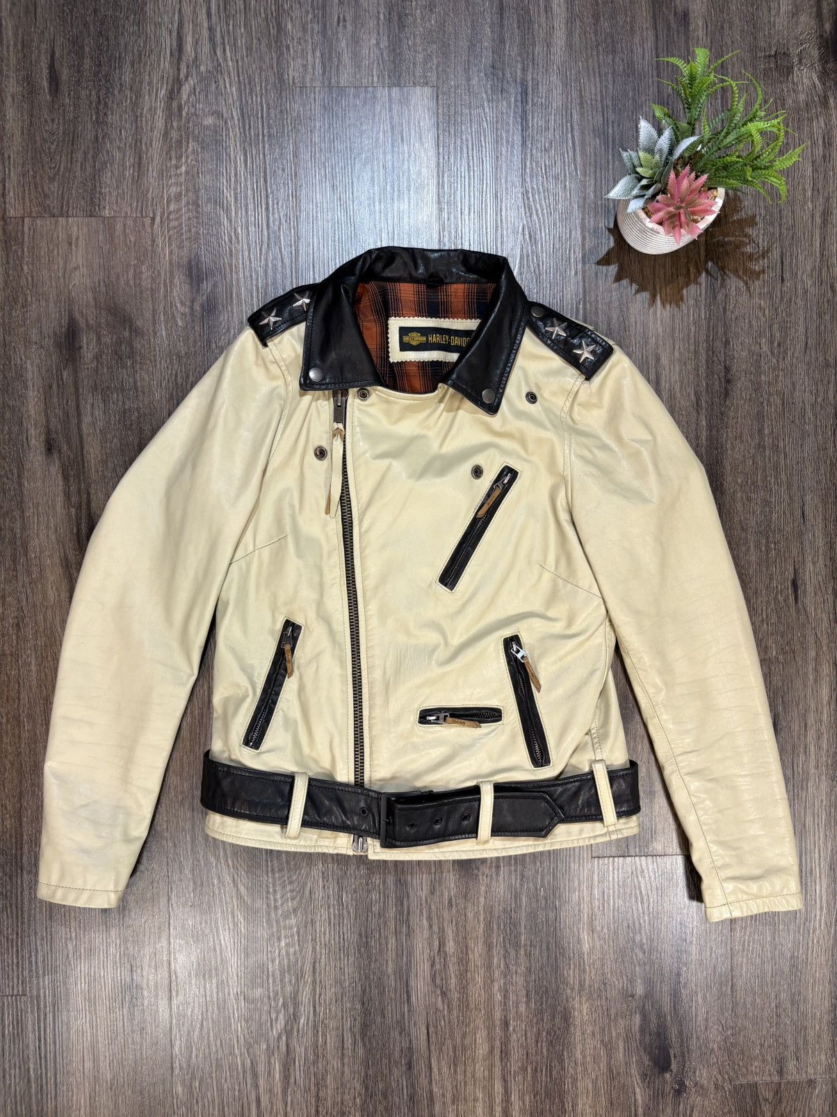 Harley Davidson Harley Davidson Women's Natalya Biker Leather Jacket Size XS / US 0-2 / IT 36-38 - 2 Thumbnail