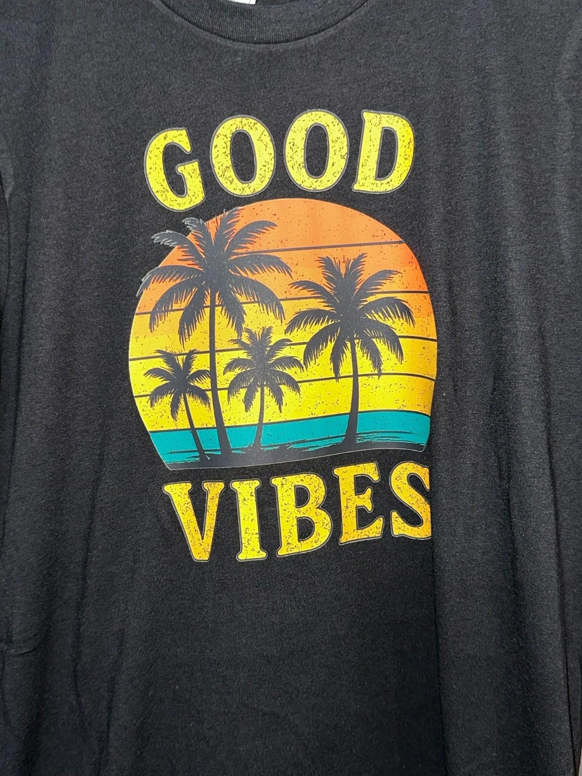 Designer Men’s Medium “GOOD VIBES” graphic tee Size US M / EU 48-50 / 2 - 2 Thumbnail