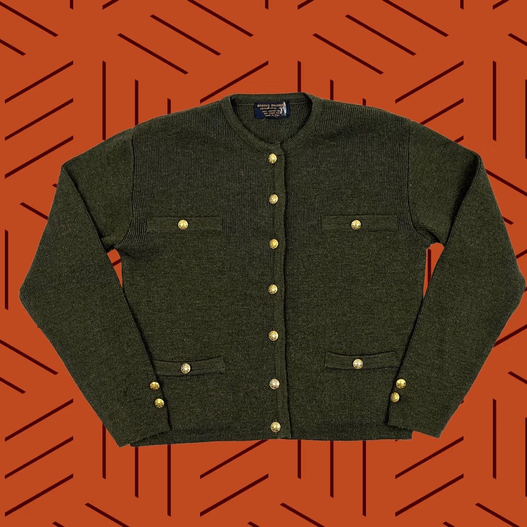 Brooks Brothers VINTAGE Brooks Brothers Cardigan Womens XS Green Merino Wool Gold Button Accents Italy Cardigan Womens XS Green Merino Wool Gold Button Accents Italy Size XS / US 0-2 / IT 36-38 - 1 Thumbnail