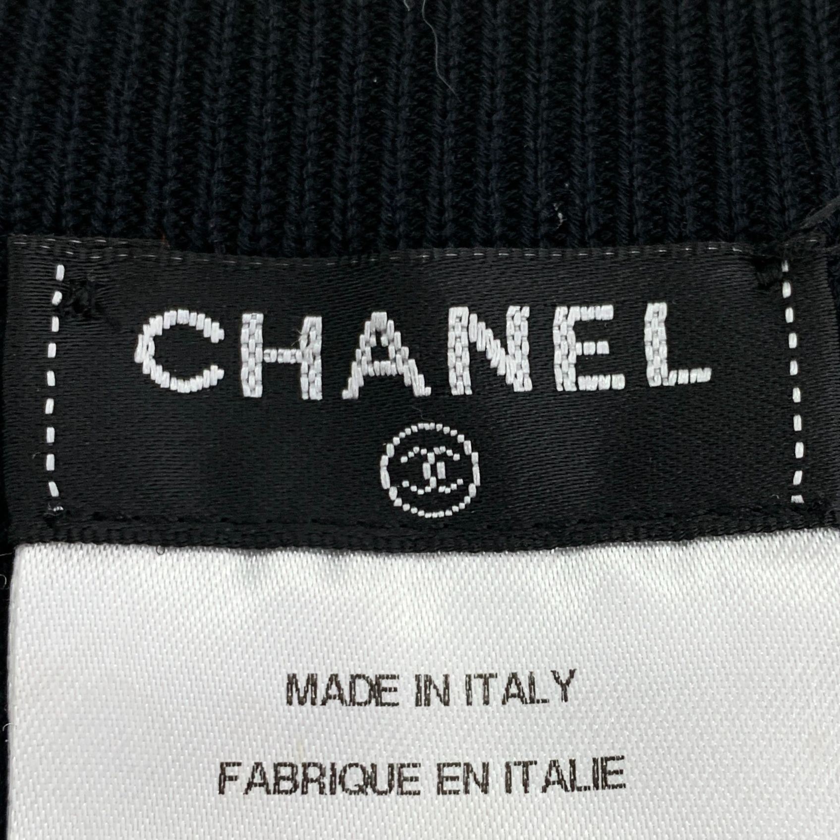 Chanel Chanel Black Cotton Knit Vest (Size XXS) Size XXS / US 00 / IT 34 - 2 Thumbnail