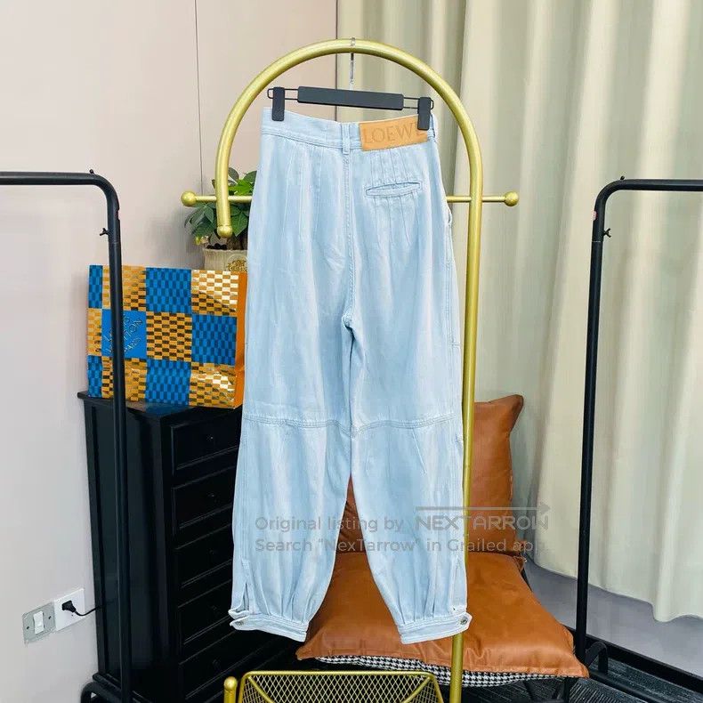 Loewe Loewe Blue Back Leather Label Trousers Size 42" / US 20 - 2 Thumbnail