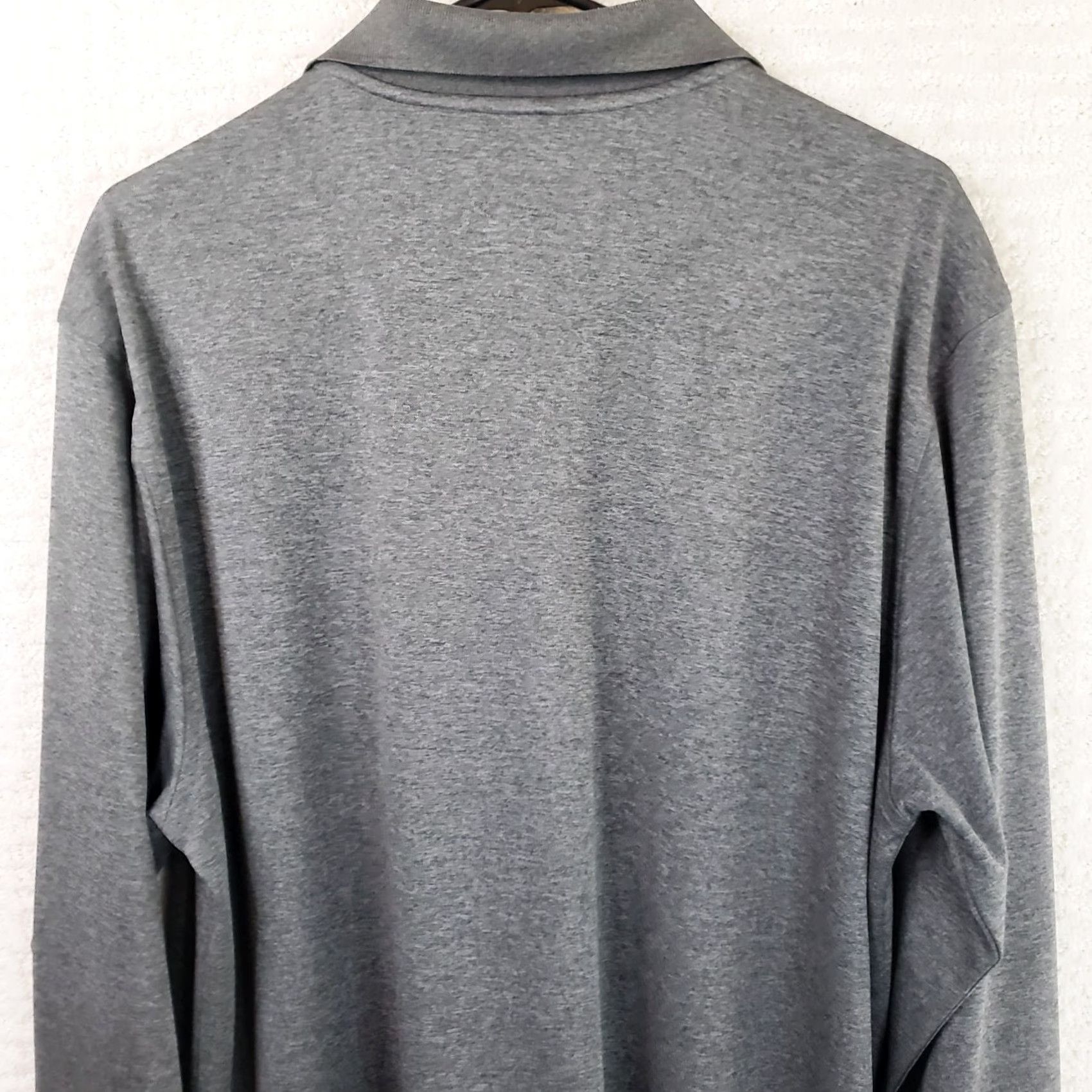 Vintage Donald Ross Long Sleeve Polo Mens L Gray Shirt Regular Fit Embroidered Logo Golf Casual Performance Shirt WSCC Size US L / EU 52-54 / 3 - 7 Thumbnail