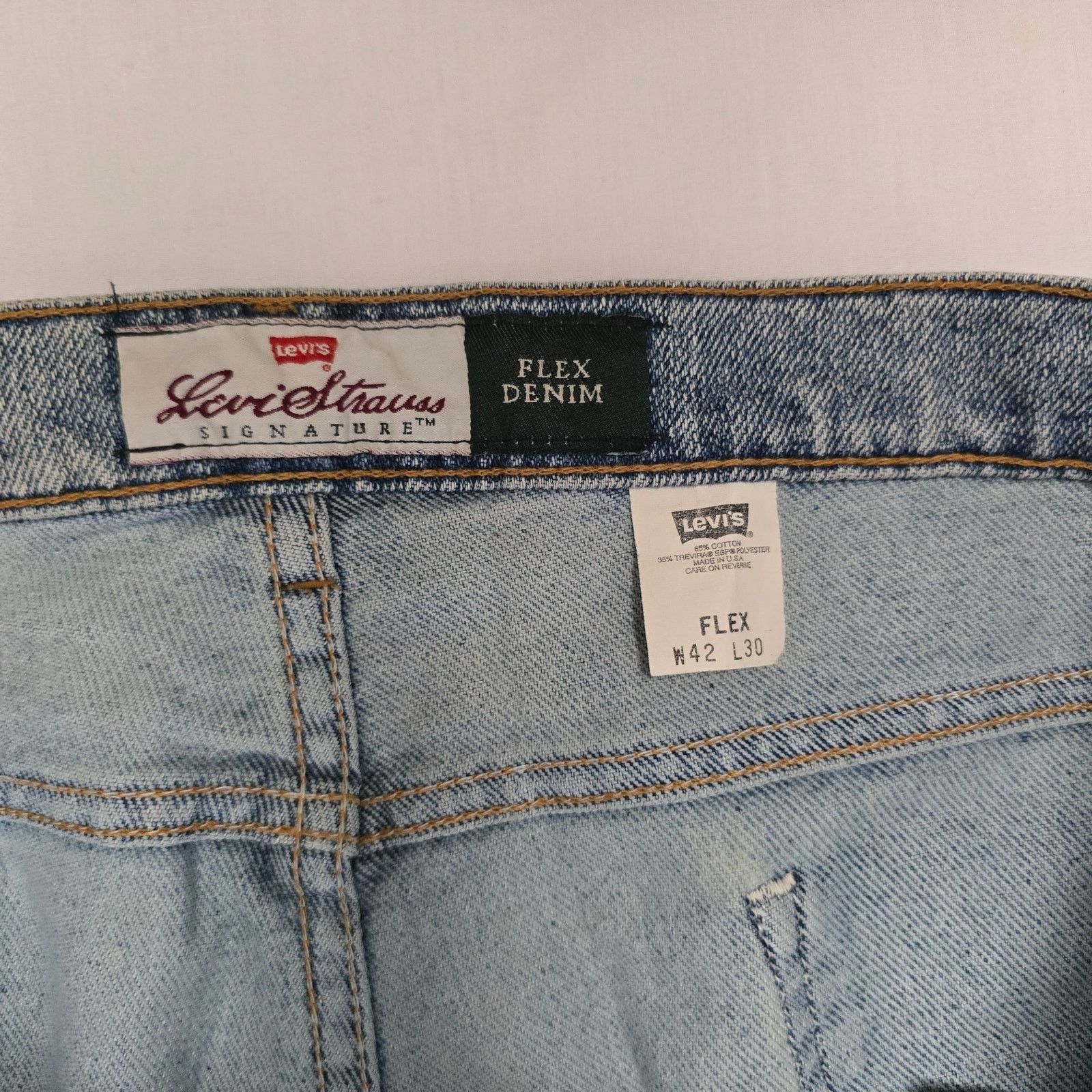 Levi's Levis 540 Flex Denim Jeans Mens 42x30 Light Wash Relaxed Fit Size US 42 / EU 58 - 10 Thumbnail