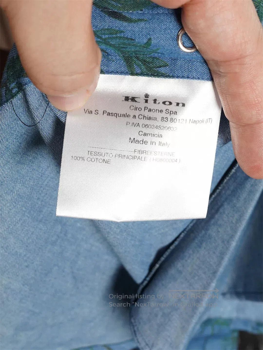 Kiton Kiton Cotton Printed Hooded Jacket. Size US M / EU 48-50 / 2 - 9 Thumbnail