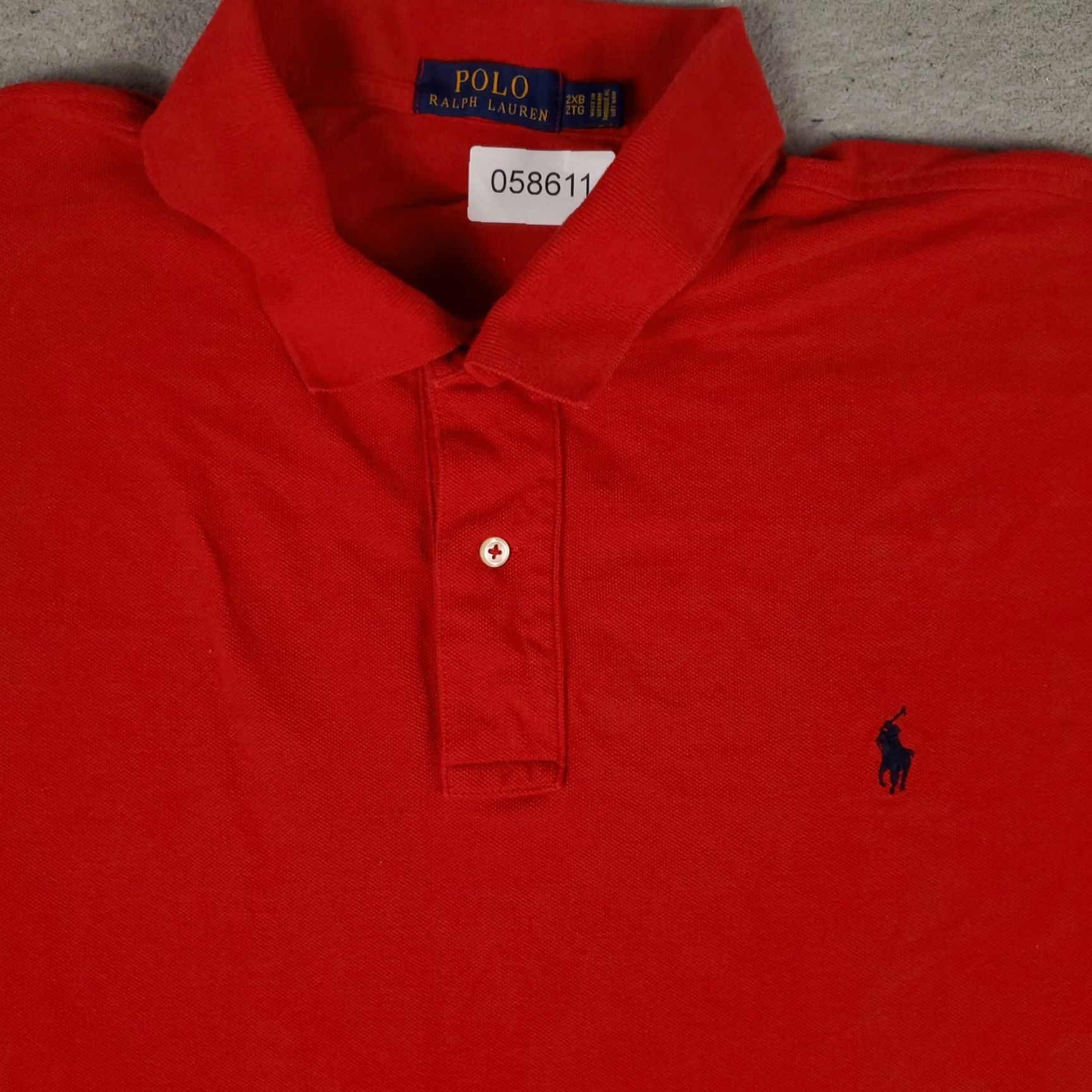 Ralph Lauren Ralph Lauren Polo Shirt Mens Big 2XB Red Casual Short Sleeve Polo Shirt Men Red 2XB Vintage? No Size US XXL / EU 58 / 5 - 2 Thumbnail