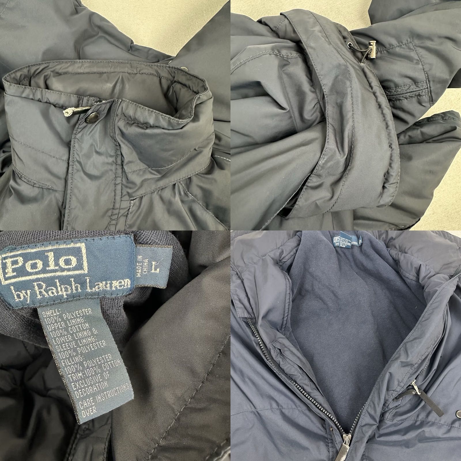 Polo Ralph Lauren VINTAGE Polo Ralph Lauren Coat Jacket Men Large Blue Windbreaker Hooded Full Zip Pockets Logo Casual Outdoor Winter Fall Spring L Mens Size US L / EU 52-54 / 3 - 9 Thumbnail