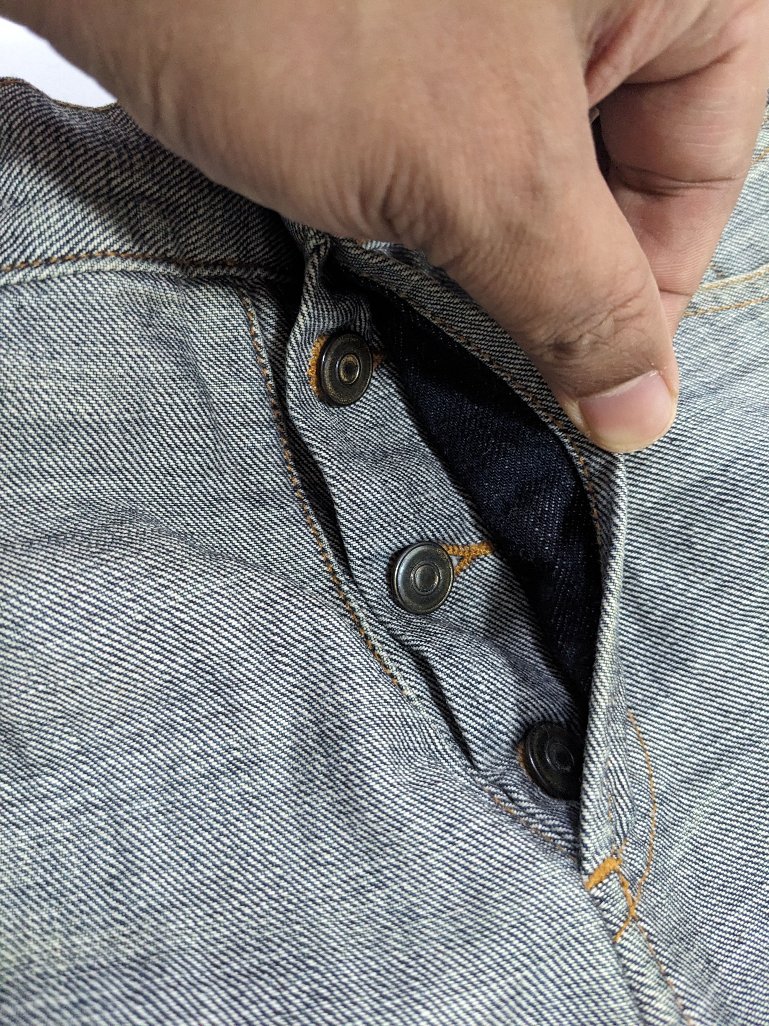 A.P.C. × Vintage Vintage APC 90s Mudwash Distressed Trasher Button fly Jeans Size US 31 - 7 Thumbnail