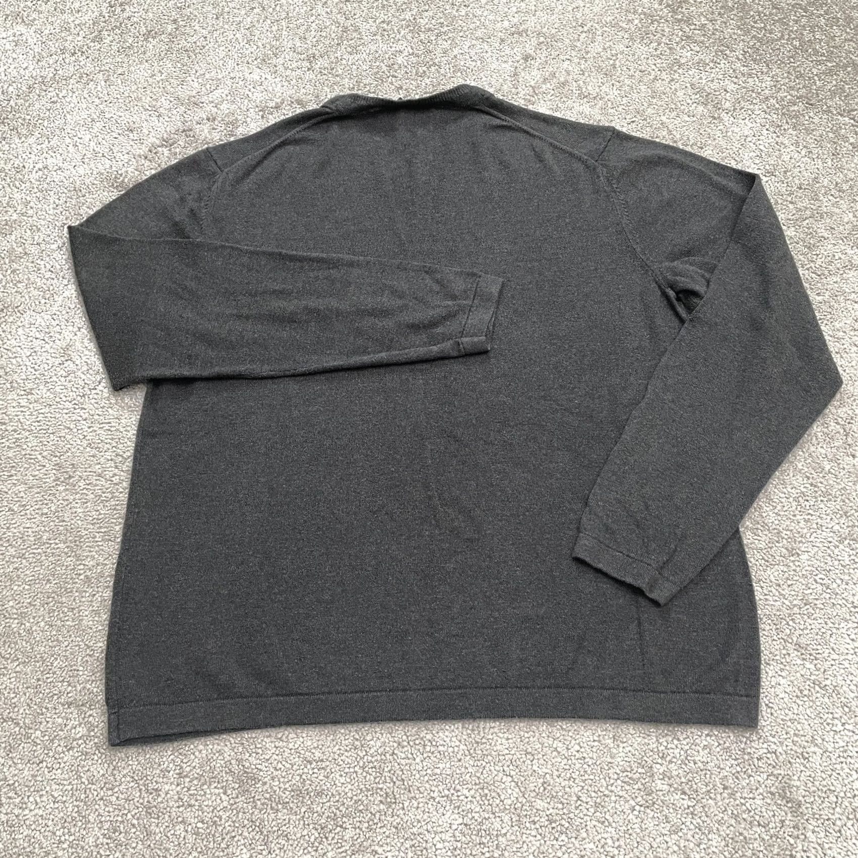 Alfani Alfani Cotton Pullover Sweater Mens M Dark Gray V-Neck Knit Classic Casual Size US M / EU 48-50 / 2 - 2 Thumbnail