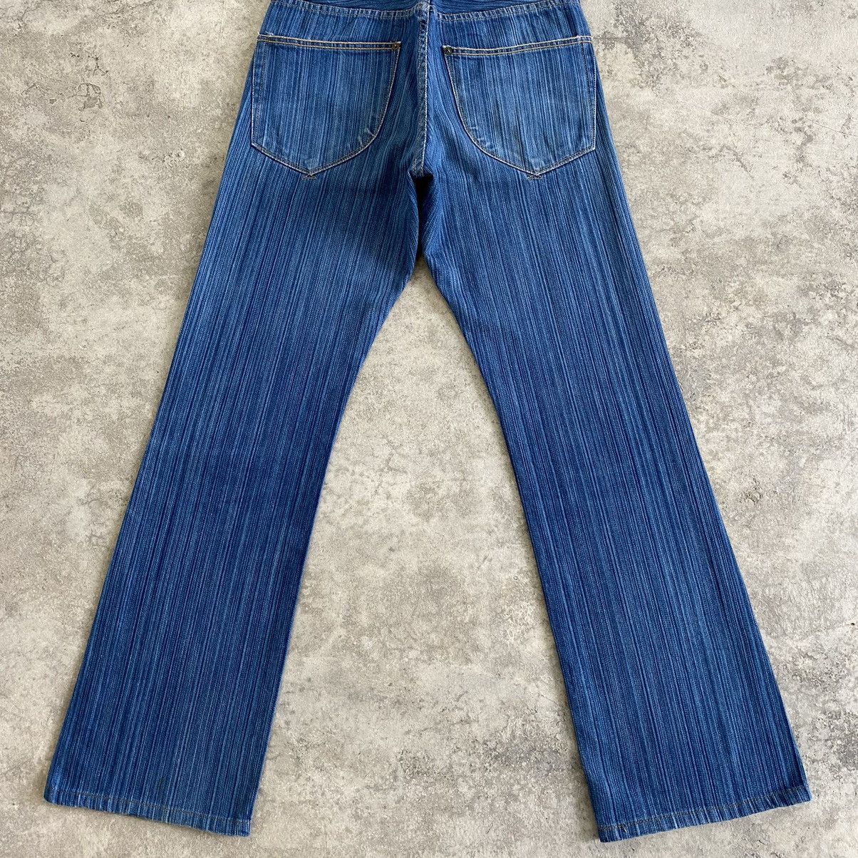 Japanese Brand Blue Way Japan Twill Striped Flared Denim Jeans Size US 28 / EU 44 - 14 Thumbnail