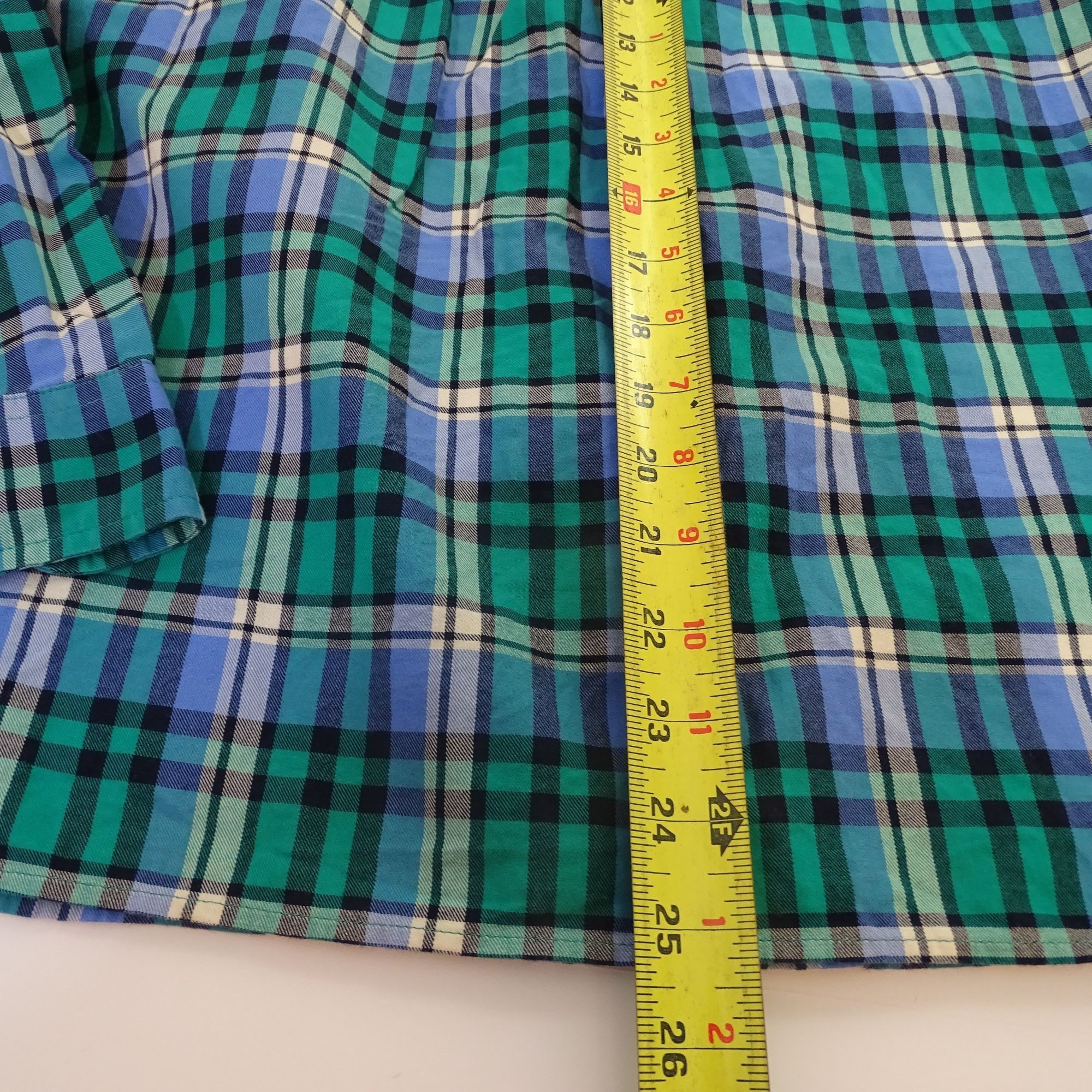 Talbots Talbots Women Green Plaid Button Up Shirt Petite Size XLP Size XL / US 12-14 / IT 48-50 - 9 Thumbnail