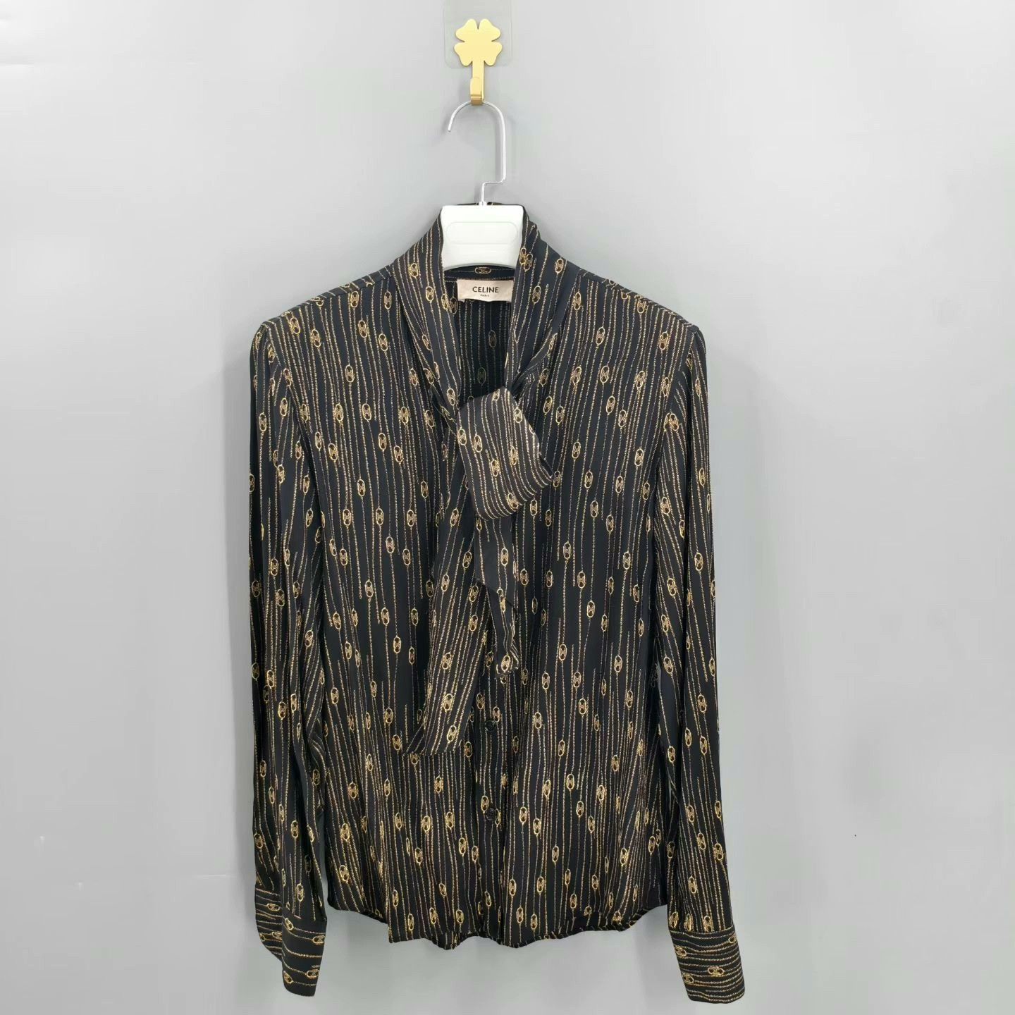 Celine Celine All-Over Logo Long-Sleeve Shirt Size XS / US 0-2 / IT 36-38 - 1 Thumbnail