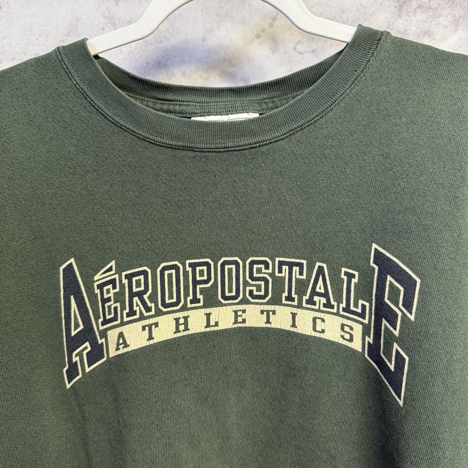 Aeropostale Aeropostale Athletics Sweatshirt Green Crew Neck Long Sleeve Size US XL / EU 56 / 4 - 1 Thumbnail