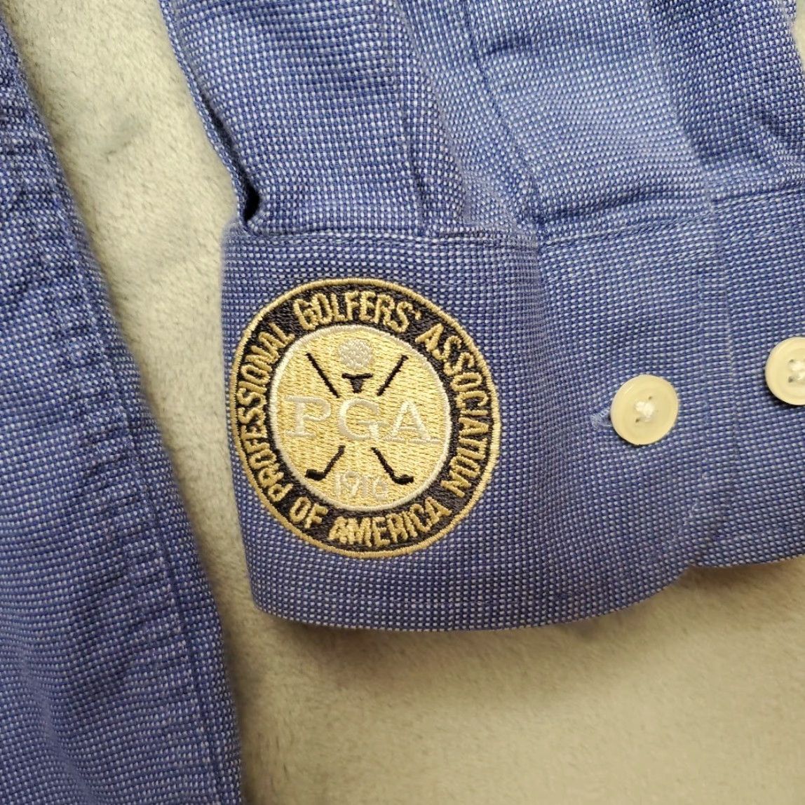 Cutter & Buck Cutter & Buck Shirt Mens 2XL Blue Oxford PGA Golf Button Down Long Sleeve Size US XXL / EU 58 / 5 - 5 Thumbnail