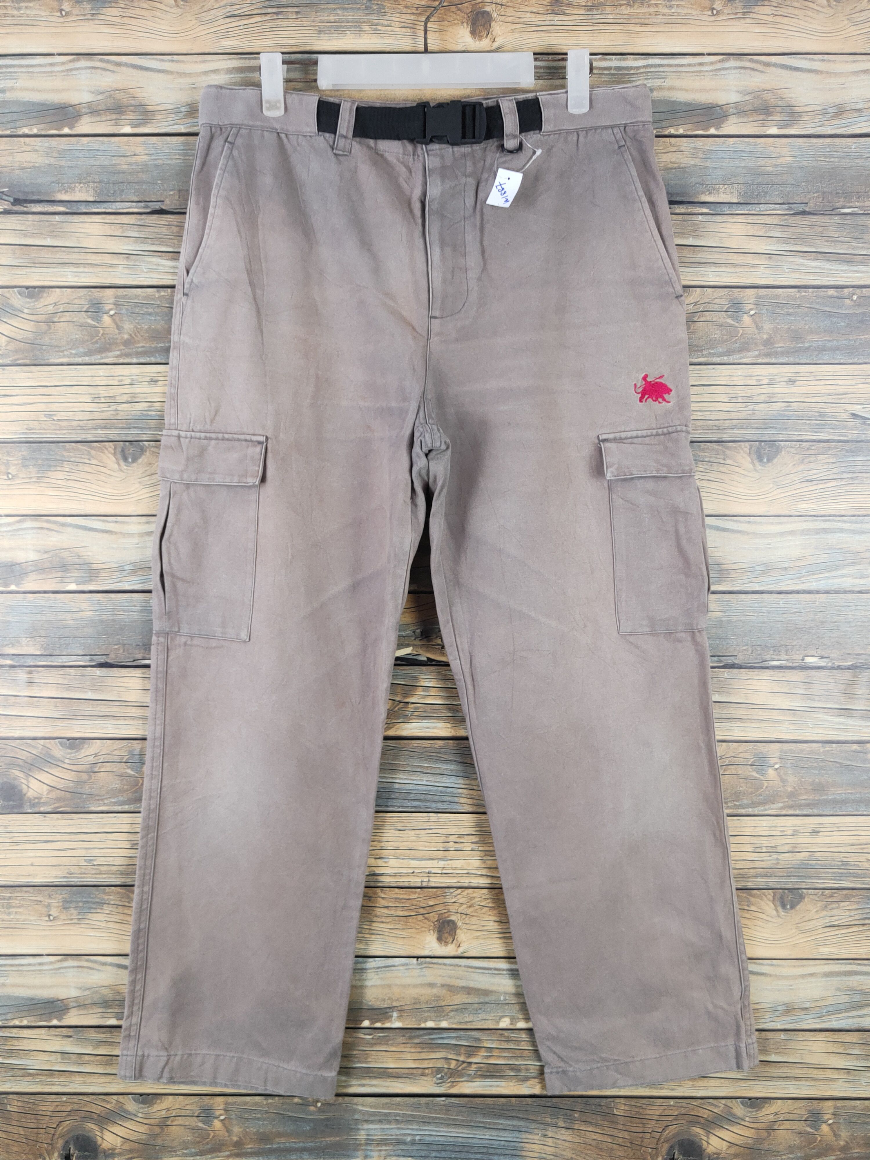 Japanese Brand Tarzan Brown Faded Multipocket Tactical Cargo Pants #W1887 Size US 33 - 1 Thumbnail