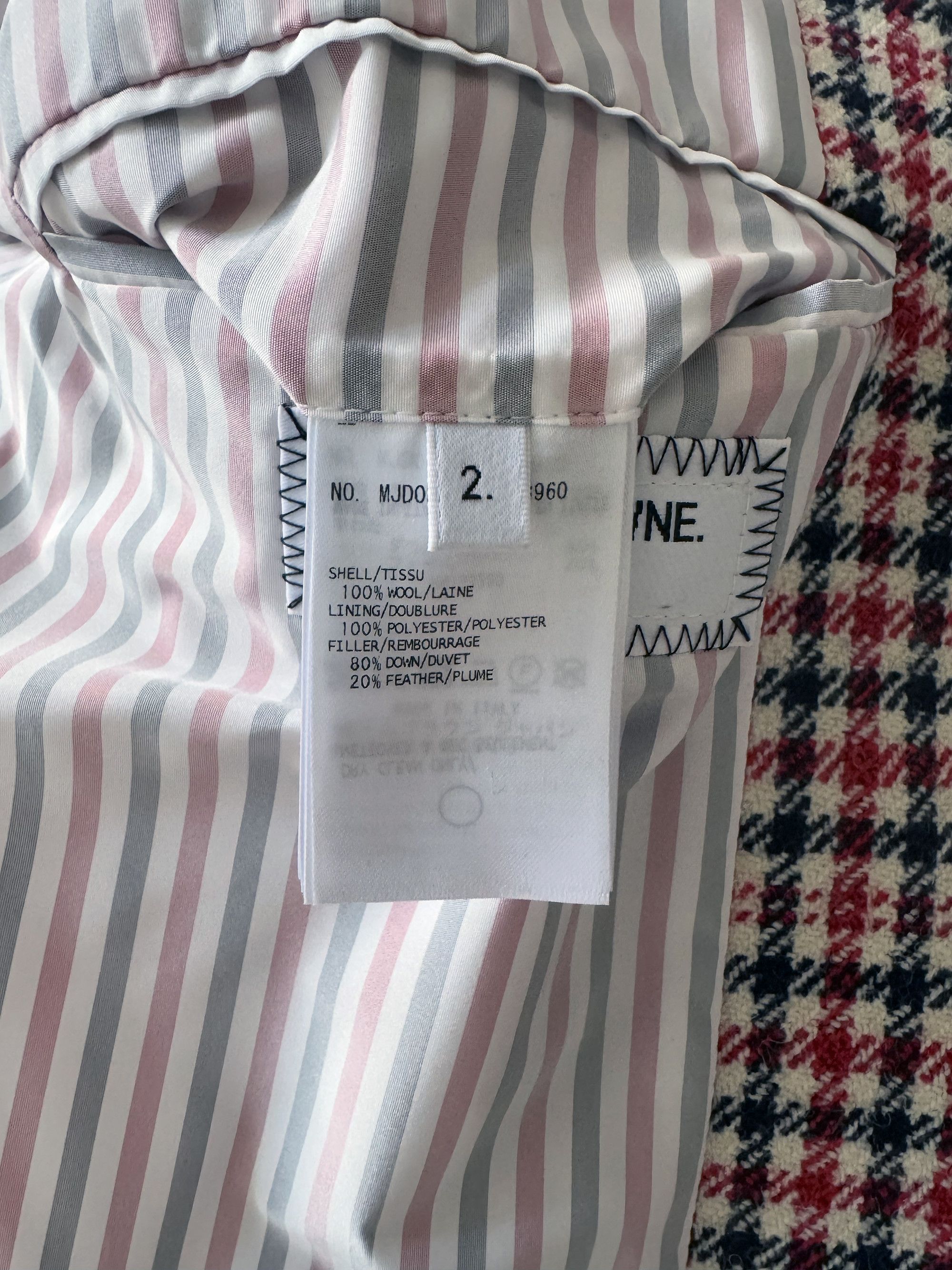 Thom Browne Down Tweed Gunclub Overcheck Jacket Size US M / EU 48-50 / 2 - 10 Thumbnail