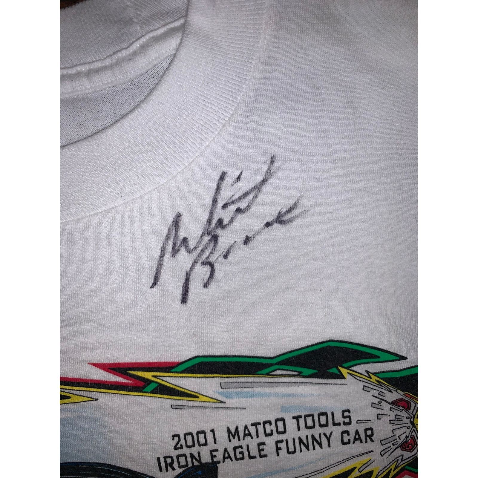 Other × Vintage 2001 Whit Bazemore Matco Iron Eagle T Shirt XL Signed NHRA Size US XL / EU 56 / 4 - 3 Thumbnail