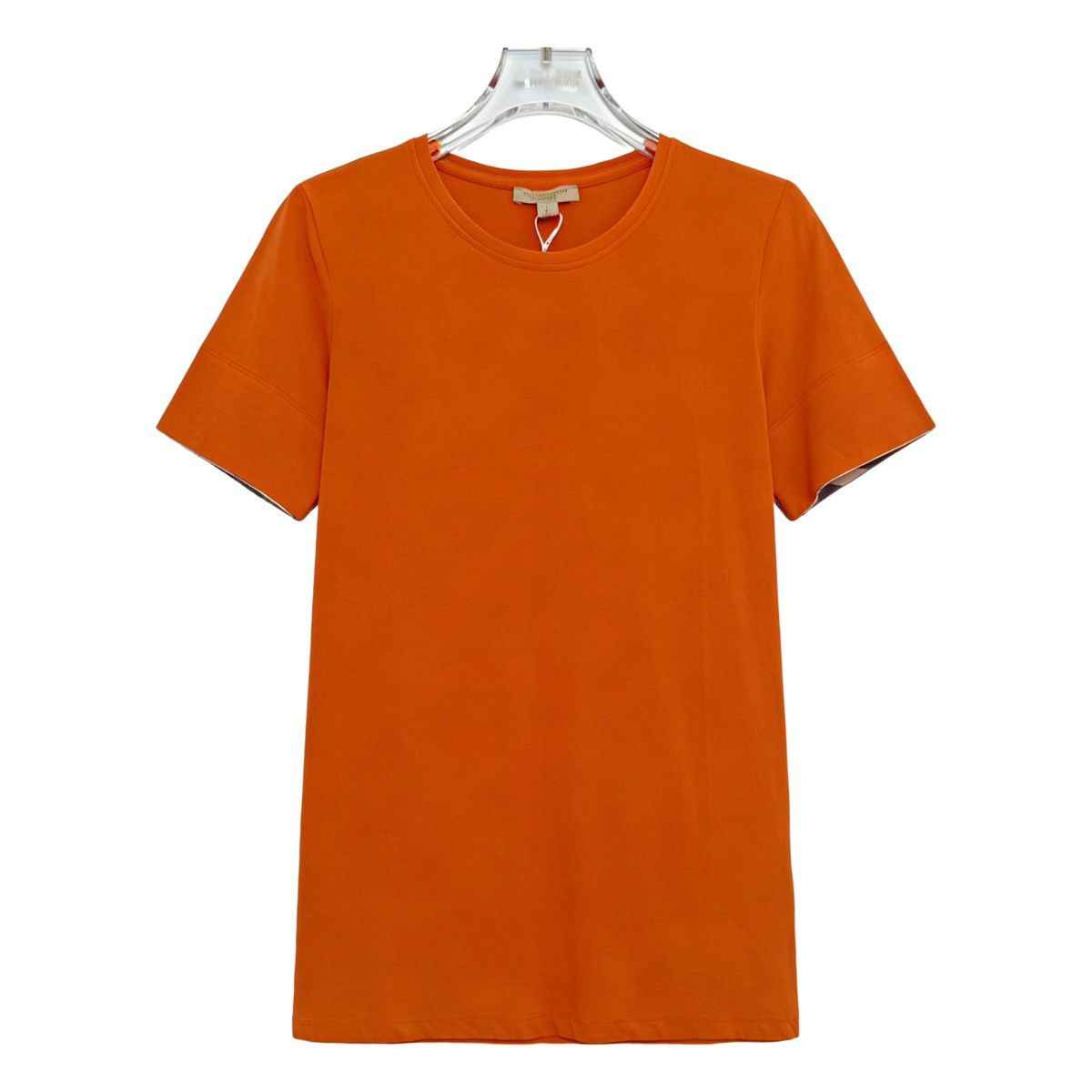 Burberry Burberry Orange Cotton Crew Neck Short Sleeve T-Shirt K26WX Size S / US 4 / IT 40 - 1 Thumbnail