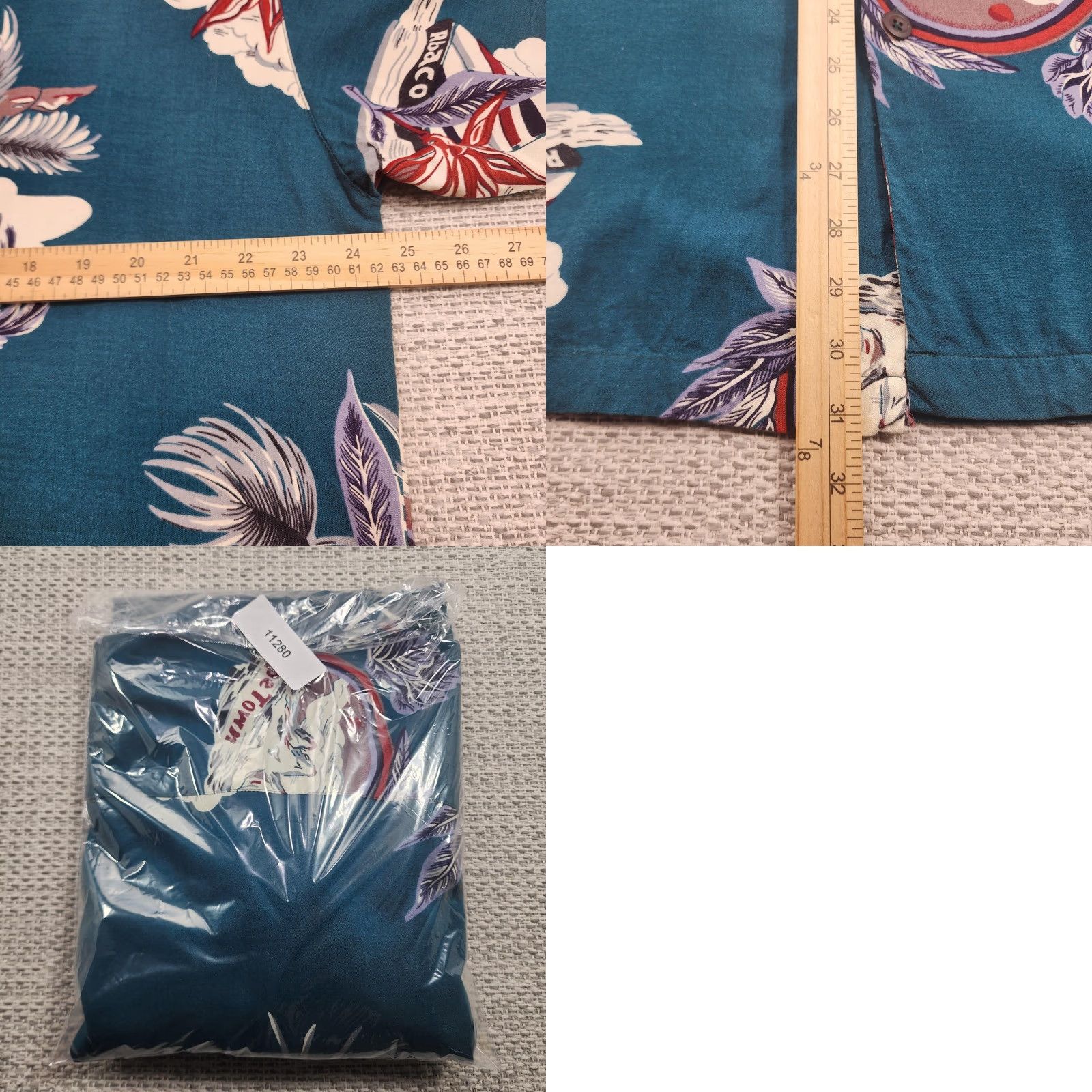 Tommy Bahama VINTAGE Tommy Bahama Shirt Mens Large Teal Hawaiian Aloha Parrot Print Camp Button Up Shirt Mens Large Blue Tropical Floral Short Sleeve Size US L / EU 52-54 / 3 - 9 Thumbnail