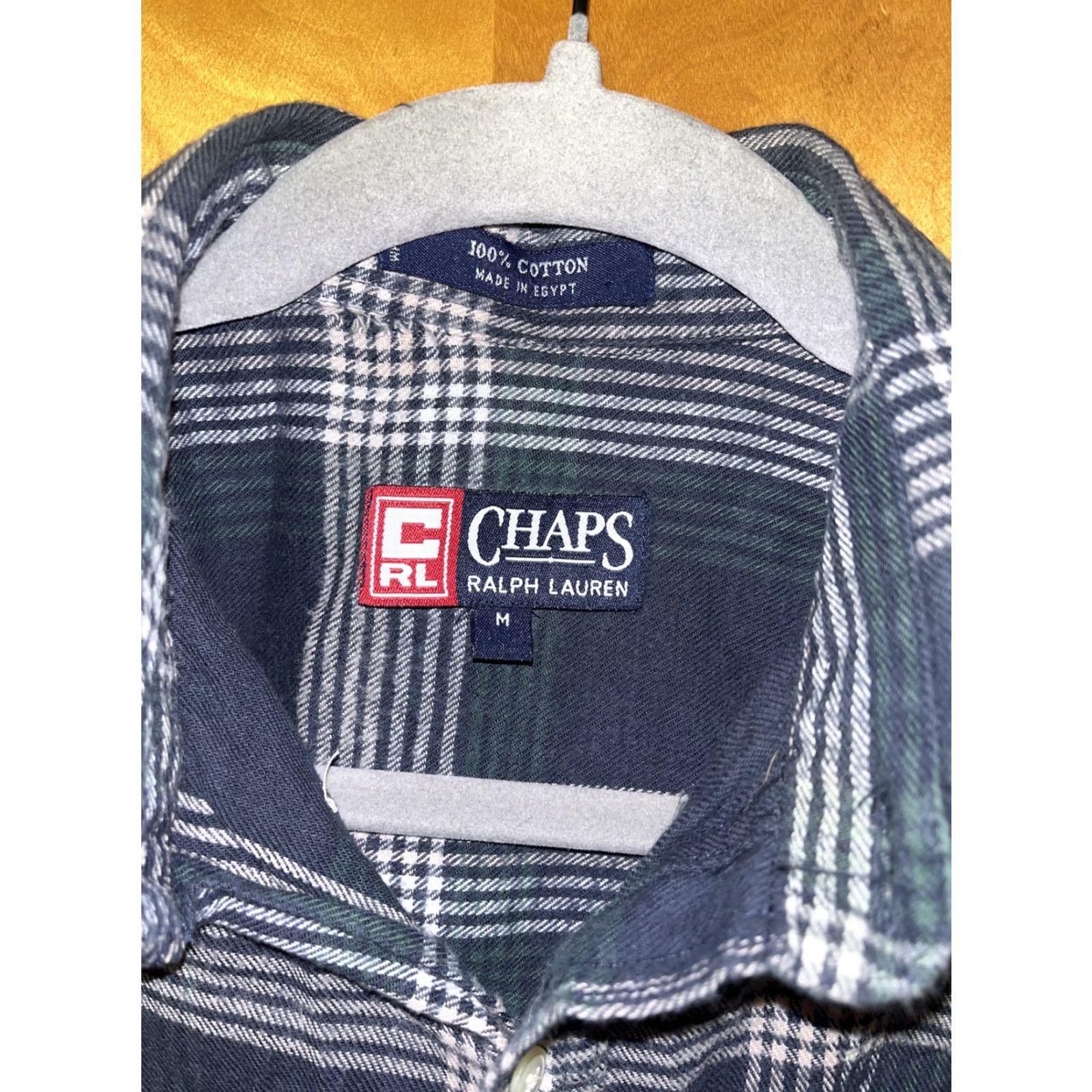 Chaps VINTAGE Ralph Lauren Chaps Men’s Flannel Shirt Adult Medium Blue Green White Plaid Casual All Seasons 90s Size US M / EU 48-50 / 2 - 3 Thumbnail