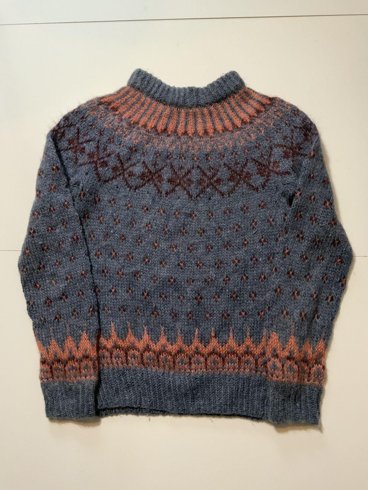 Vintage Vintage 70s Fair Isle Mohair Wool Fuzzy Knit Sweater Size US M / EU 48-50 / 2 - 2 Thumbnail
