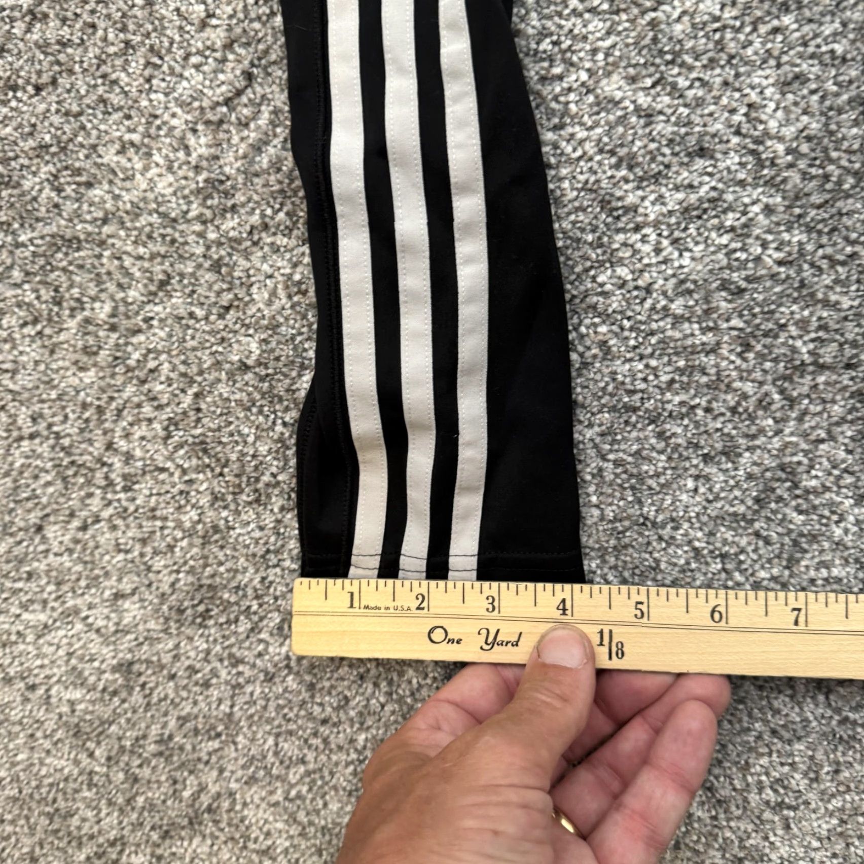 Adidas Adidas AEROREADY Leggings Womens XS Black Striped High Rise Yoga Athletic Size 26" / US 2 / IT 38 - 3 Thumbnail